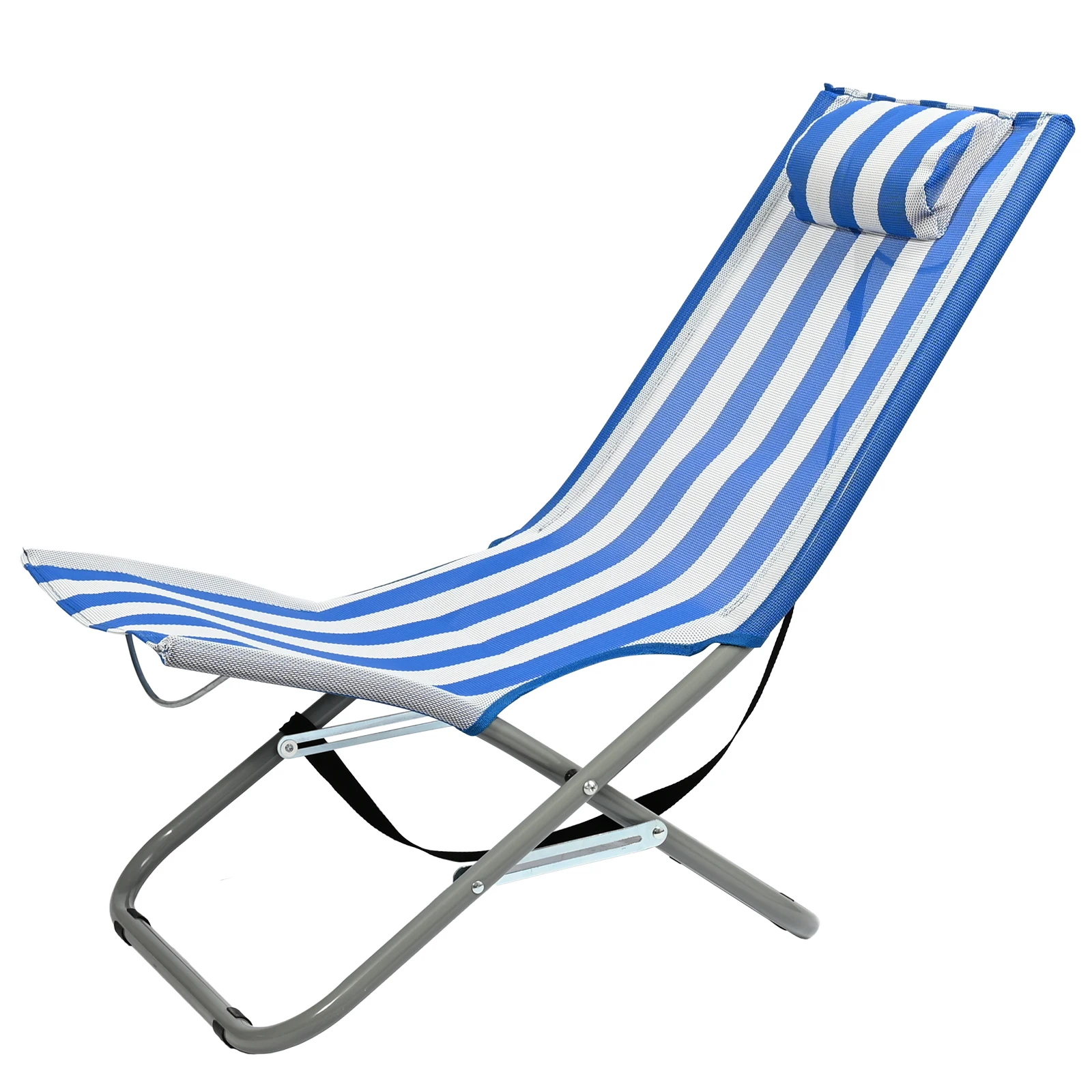 S7 STAR Tumbona playa y jardín reclinable 5 posiciones convertible en cama, plegable, estructura acero pintura Epoxi anticorrosión, reclinable con reposacabeza,tumbona playa plegable,jitedo loneta