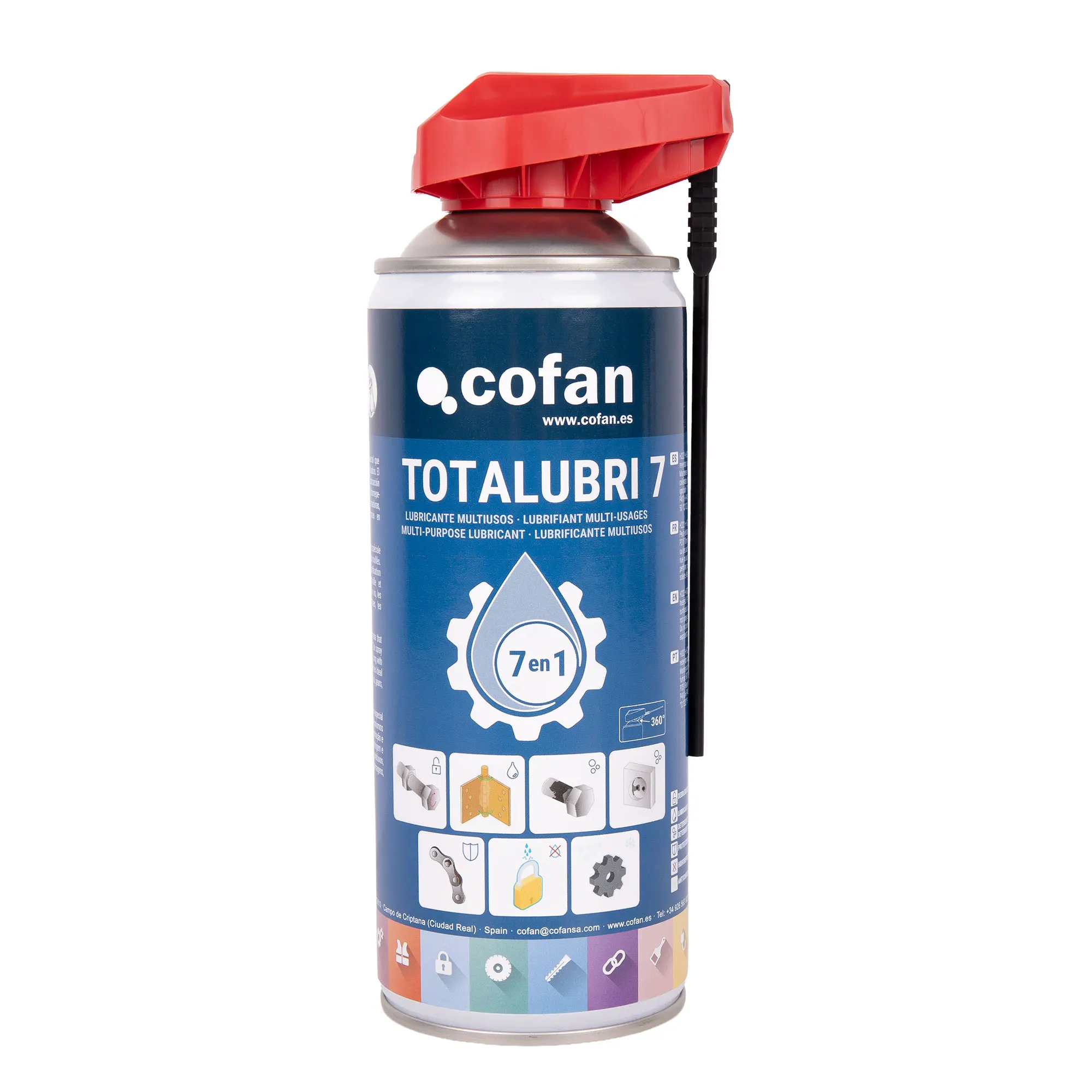 Cofan Lubricante Multiusos en Spray 400 ml, Aflojatodo Anticorrosivo, Desbloqueador de Piezas Oxidadas