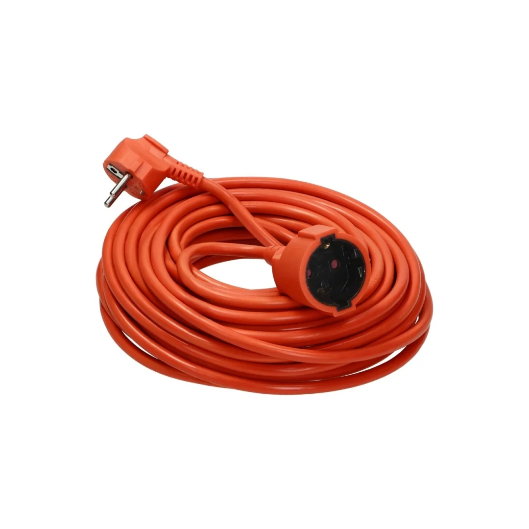 Cable Alargador Eléctrico 5m, 10m, 15m, 20m, 25m y 30m, Prolongador De Corriente, Extensión Eléctrica Color Naranja, Ideal para Uso Interior, Doméstico