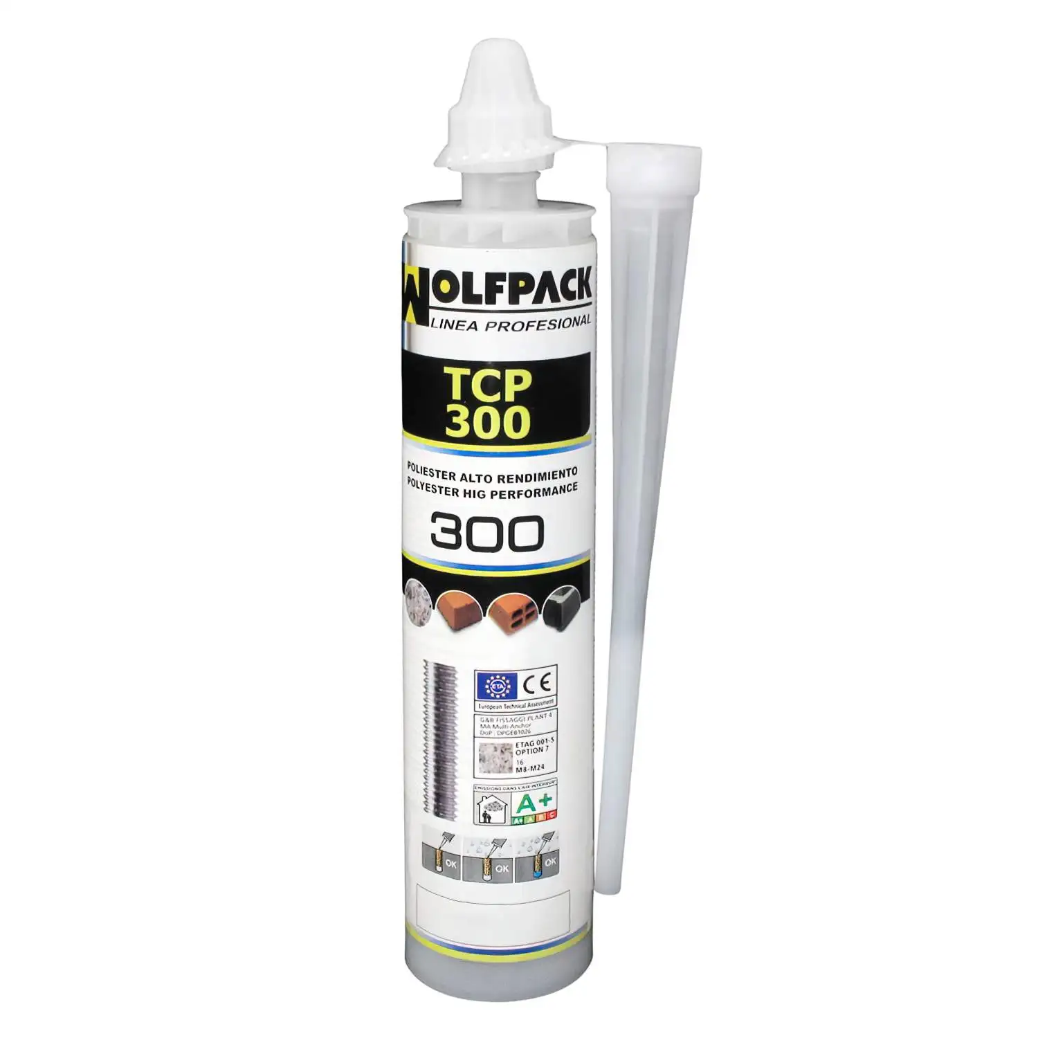 SANCO STORE - WOLFPACK LINEA PROFESIONAL Anclaje Quimico Poliester 300 ml.