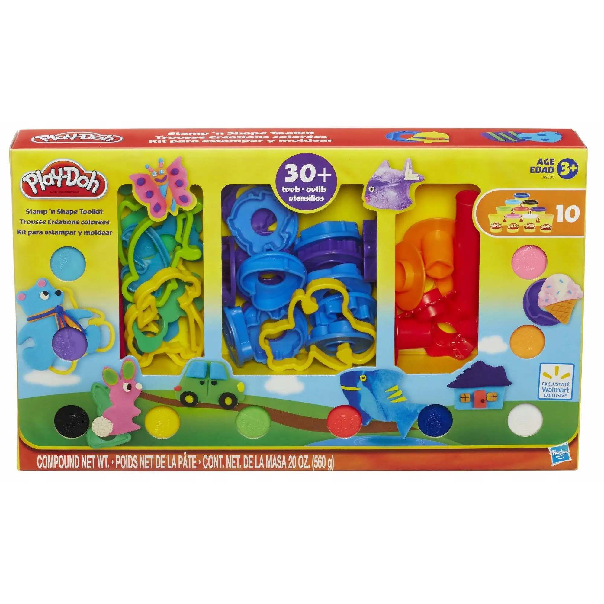 Play Doh Crea Kit para Estampar y Moldear Hasbro A9305