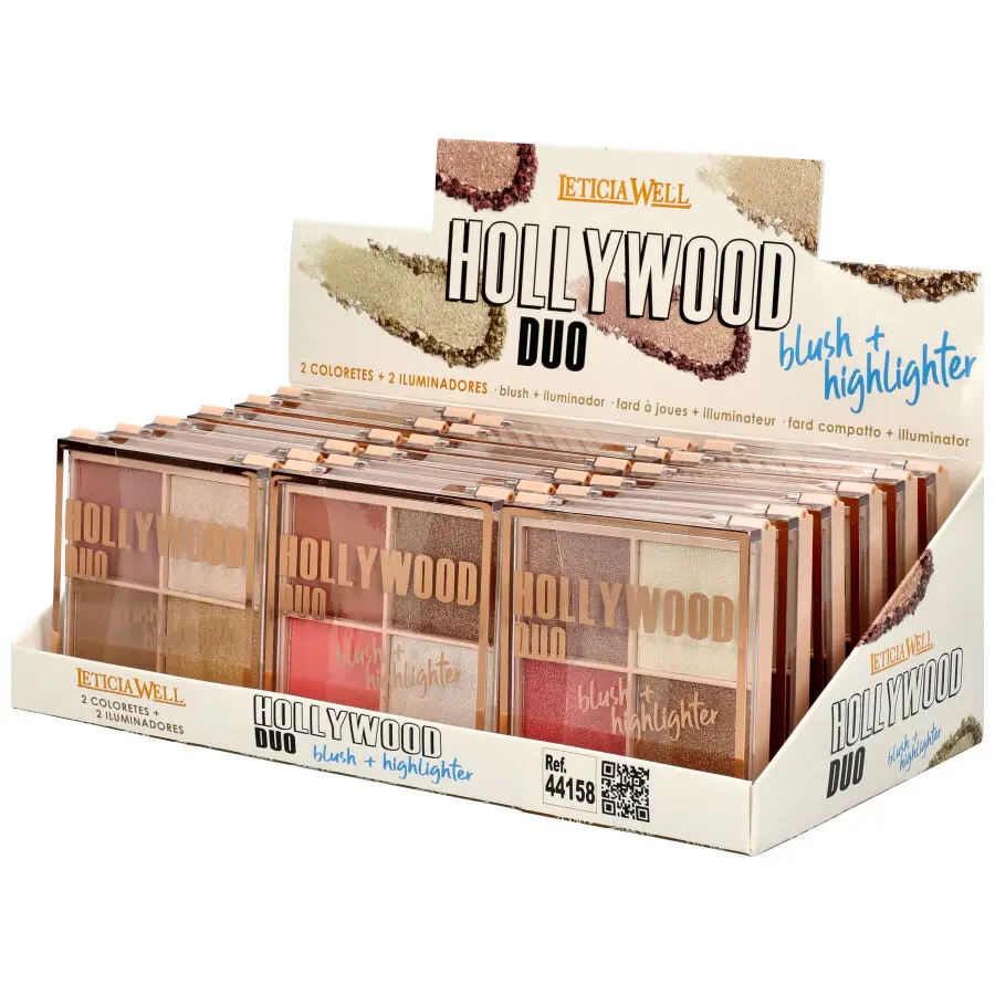 Ddonna cosmetics pack - pre-pore-bright base +nude eyeshadow + hollywood duo blush & illuminator + star lighter