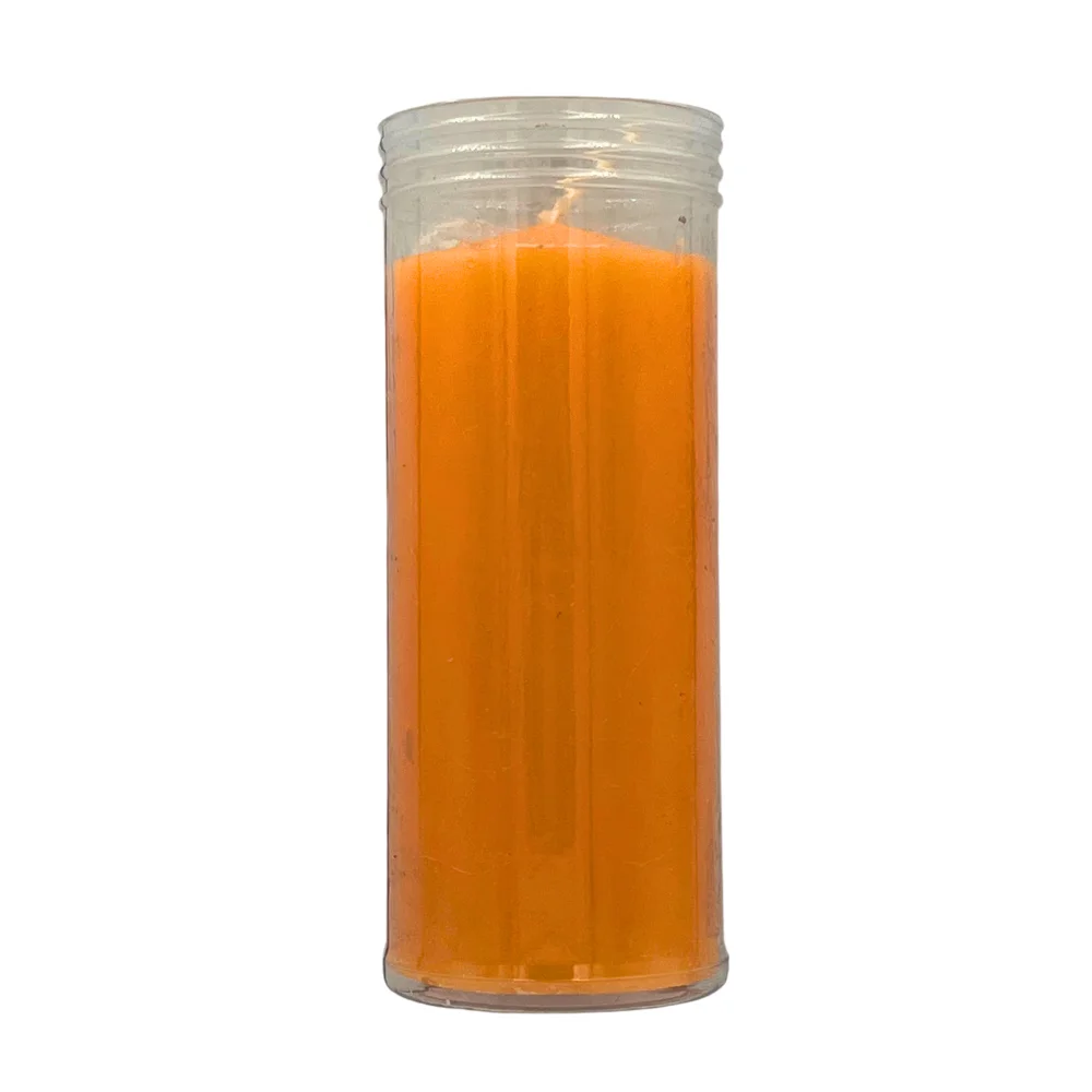 3 days long 15x6cm orange fleece: good energy, joy and courage-KARMA special candle for request to attract good energy, energy cleaning, drive away bad and negative energies, be happy and have strength.