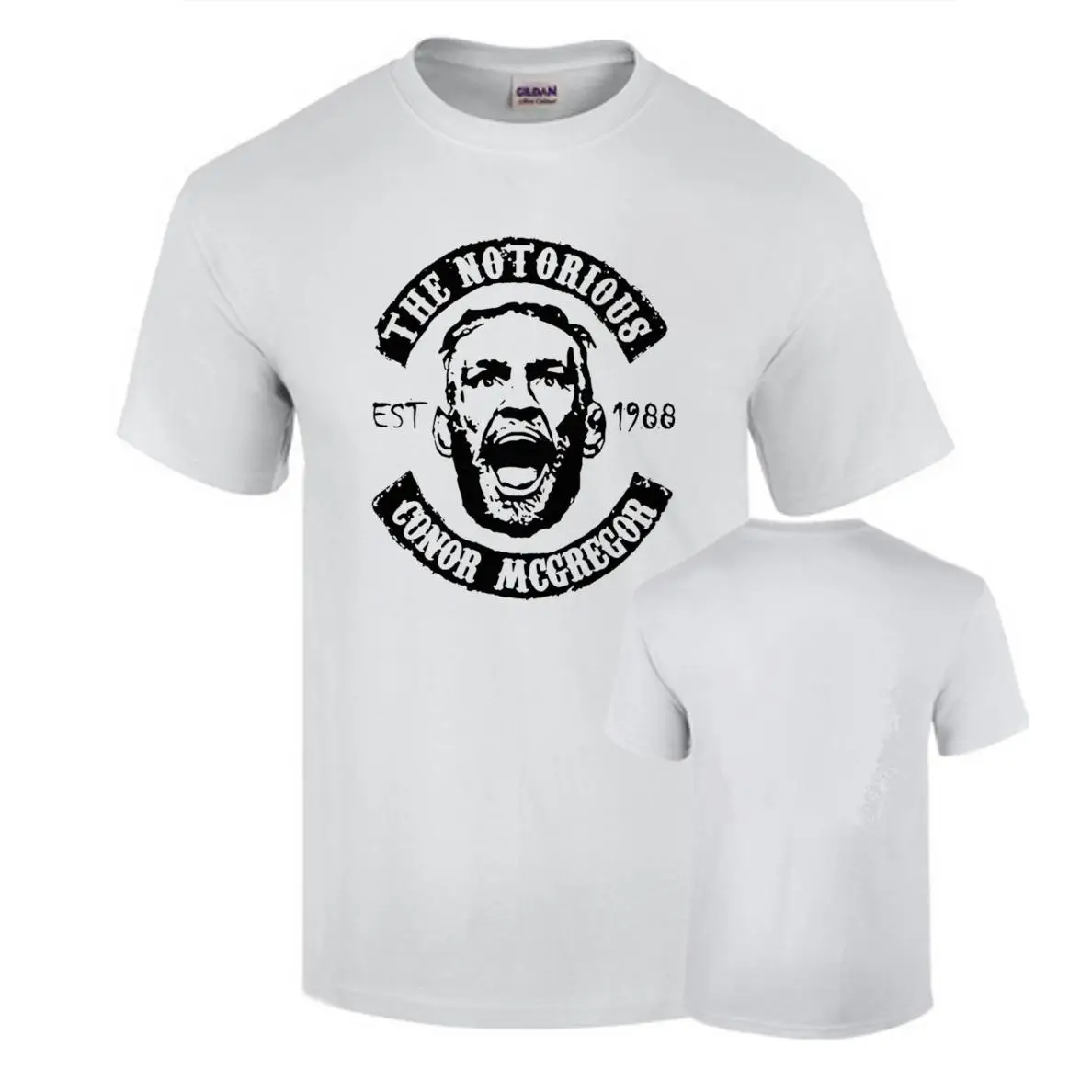 Premium shirt Conor McGregor The Notorious UFC MMA quality 190grs White 100% cotton Unisex