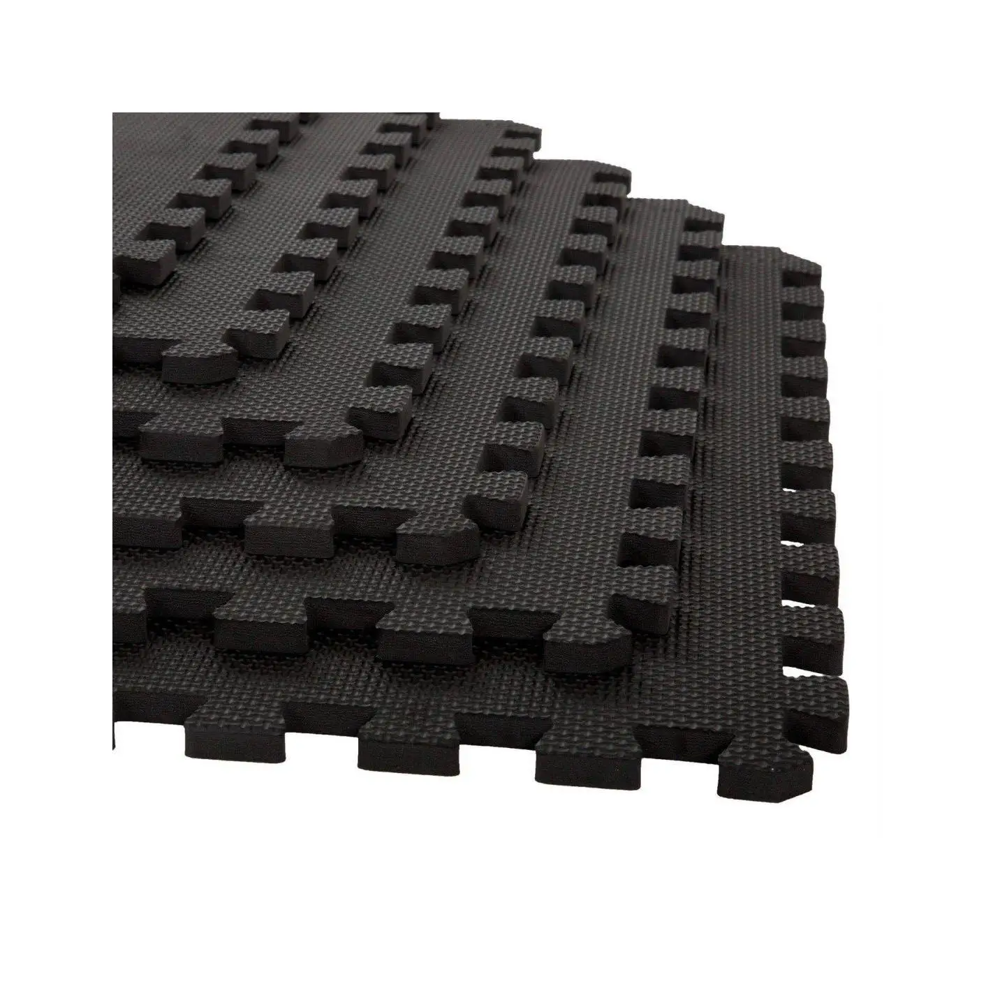 Esterilla Puzzle para Suelos de Gimnasio y Fitness | Negro | Protección de Goma Espuma, tatami puzzle Expandible 4 uds 60x60cm
