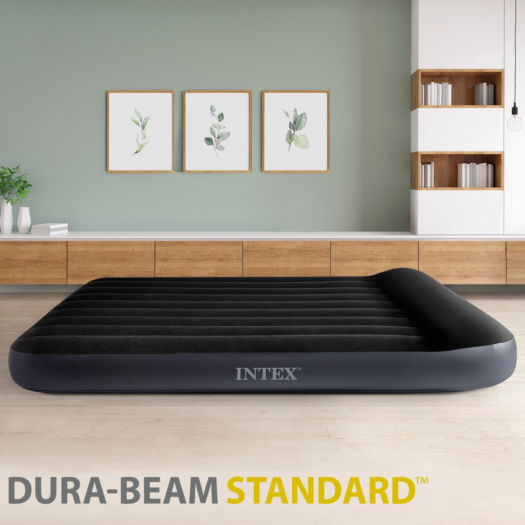 Air bed hard-Beam Standard INTEX Pillow Rest Classic, Intex Inflatable mattress, Intex mattress, inflatable mattresses, height 25 cm