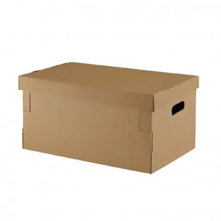 Caixa de cartão com tampa, caixa de cartão automática multiusos. Montagem fácil, com alças para fácil transporte, caixas para armazenamento móvel