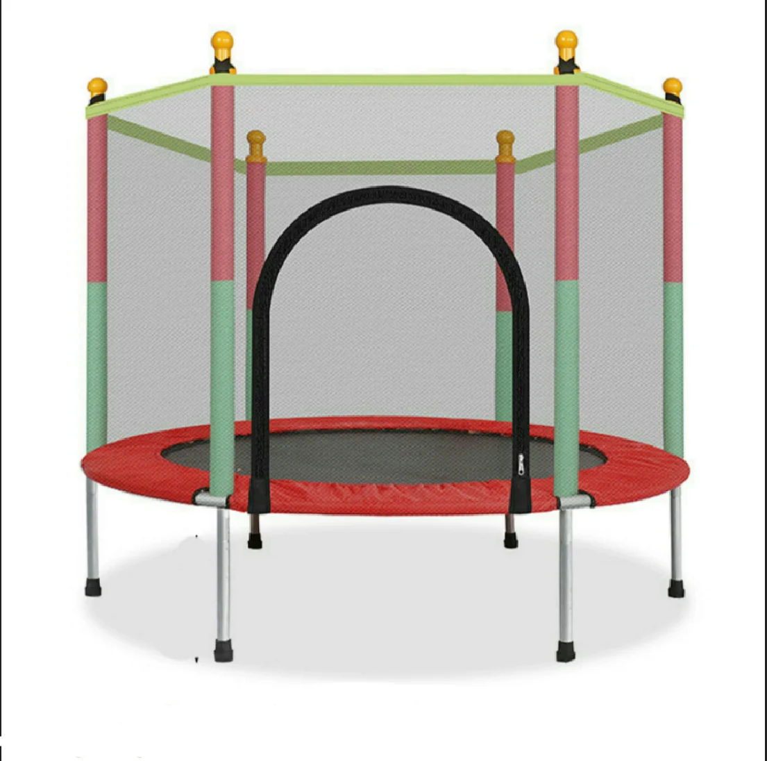 ALLINLIFE Portable Trampoline for Children 140 cm / 160 cm Trampoline-Trampoline 6FT, 8FT for Christmas Gift, Anti-collision Foam for Jump and Indoor Trampoline Activities for Indoor Trampoline for 4-15 Years