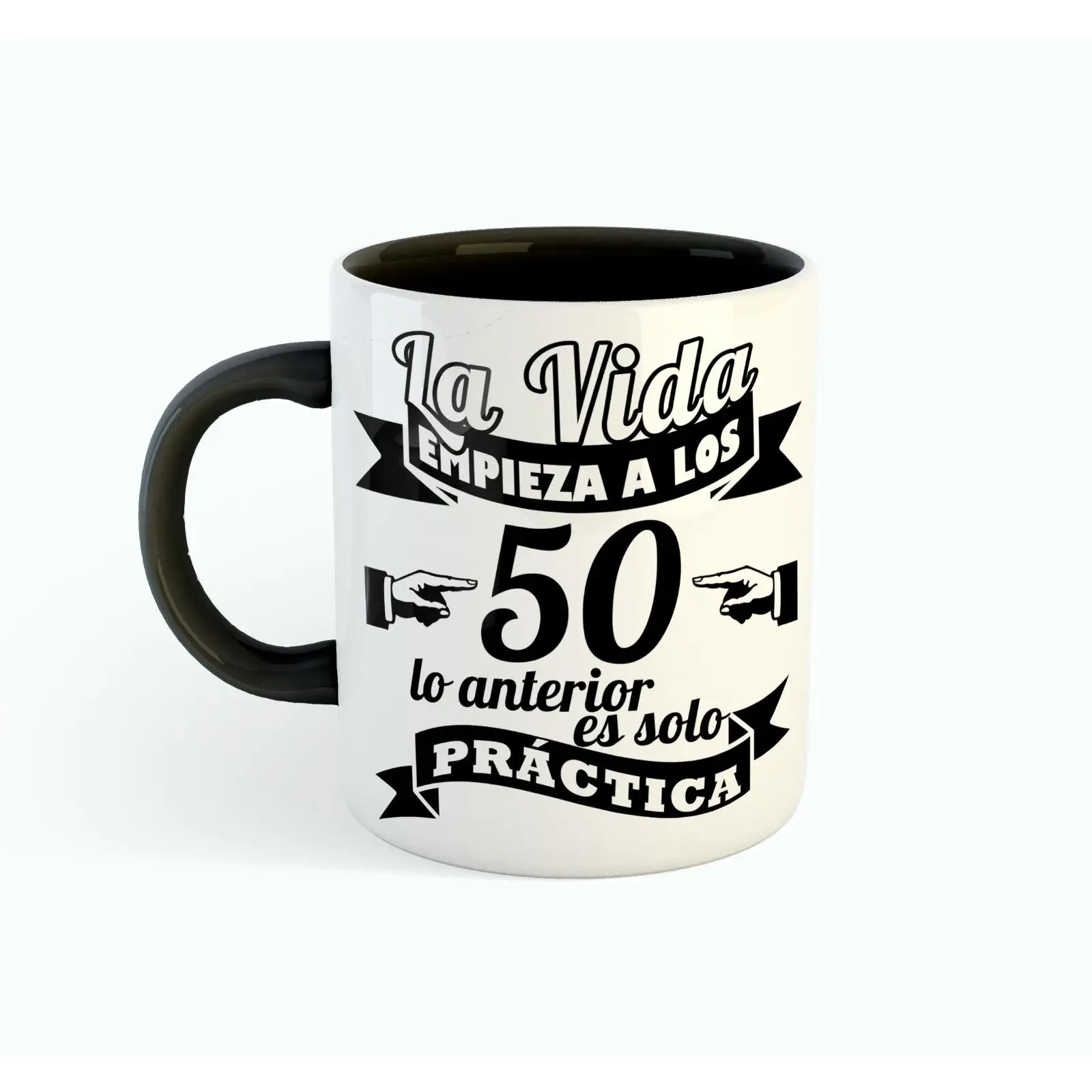 Taza 50 Cumpleaños AKARURE - Regalo Original 50 Años - Hombres y Mujeres - Desayuno