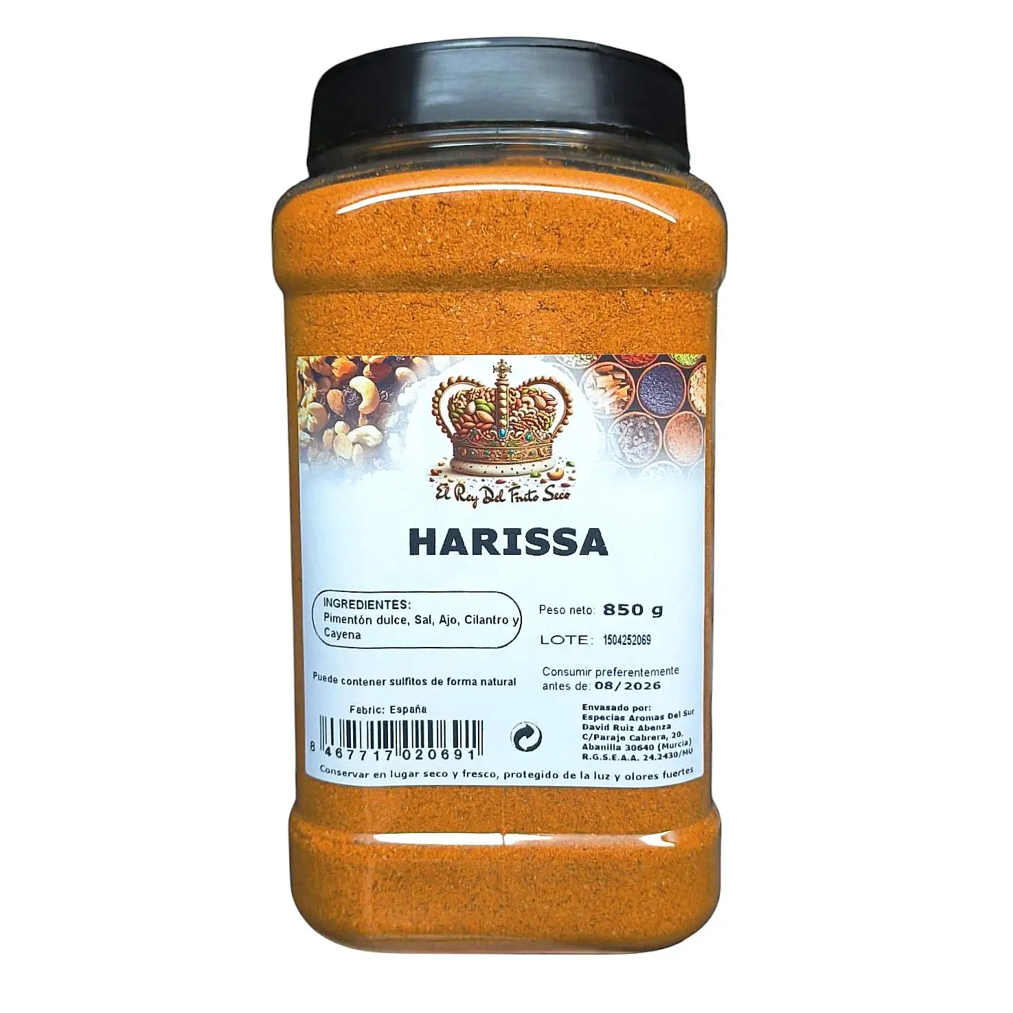 Harissa spicy turkish spice - 850 gr - exotic and spicy harissa seasoning to elevate your dishes to another level - the king of dried fruit