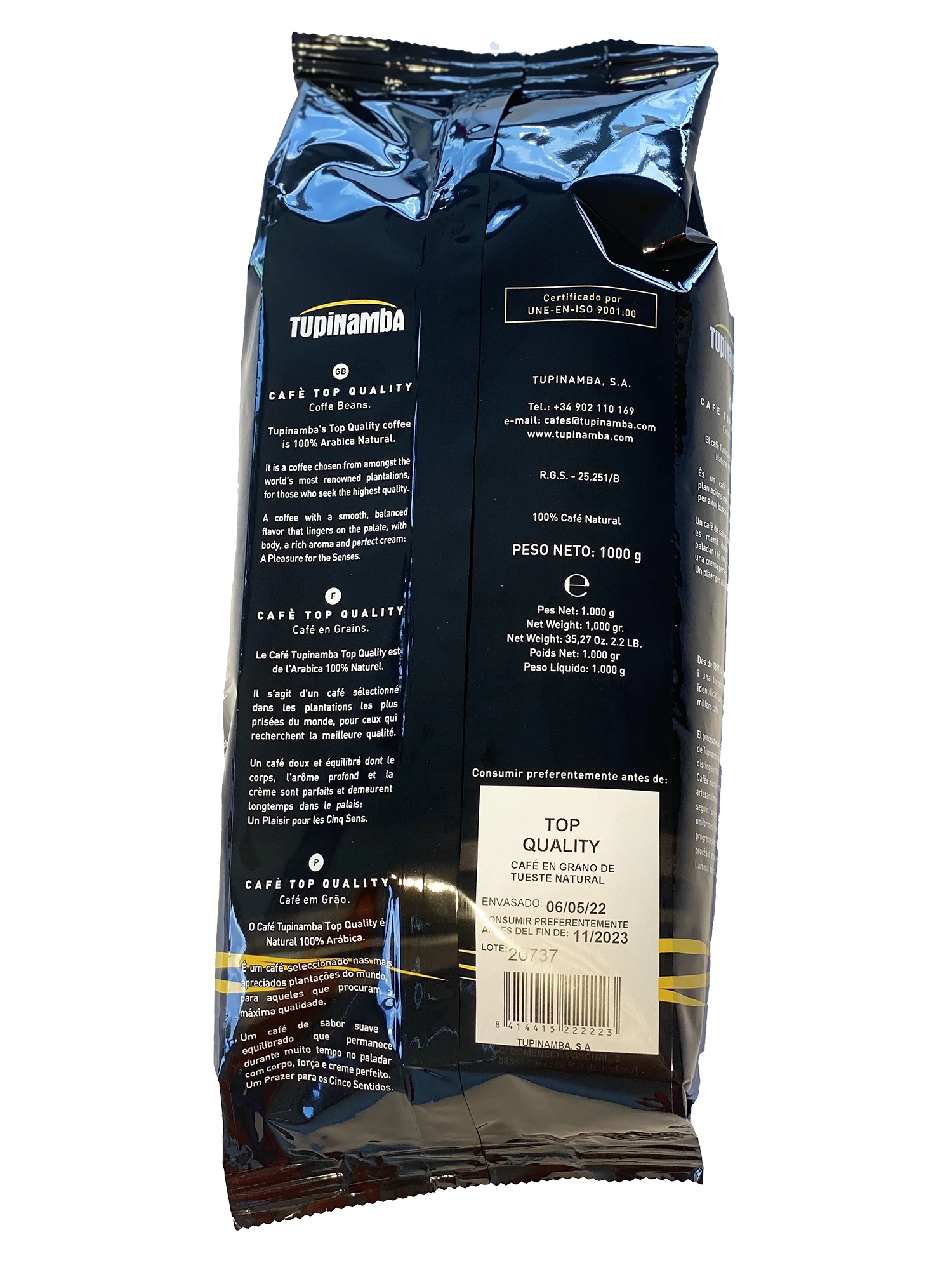 Tupinamba Top Quality 100% Arabica Grain Cafè 1 kg Package