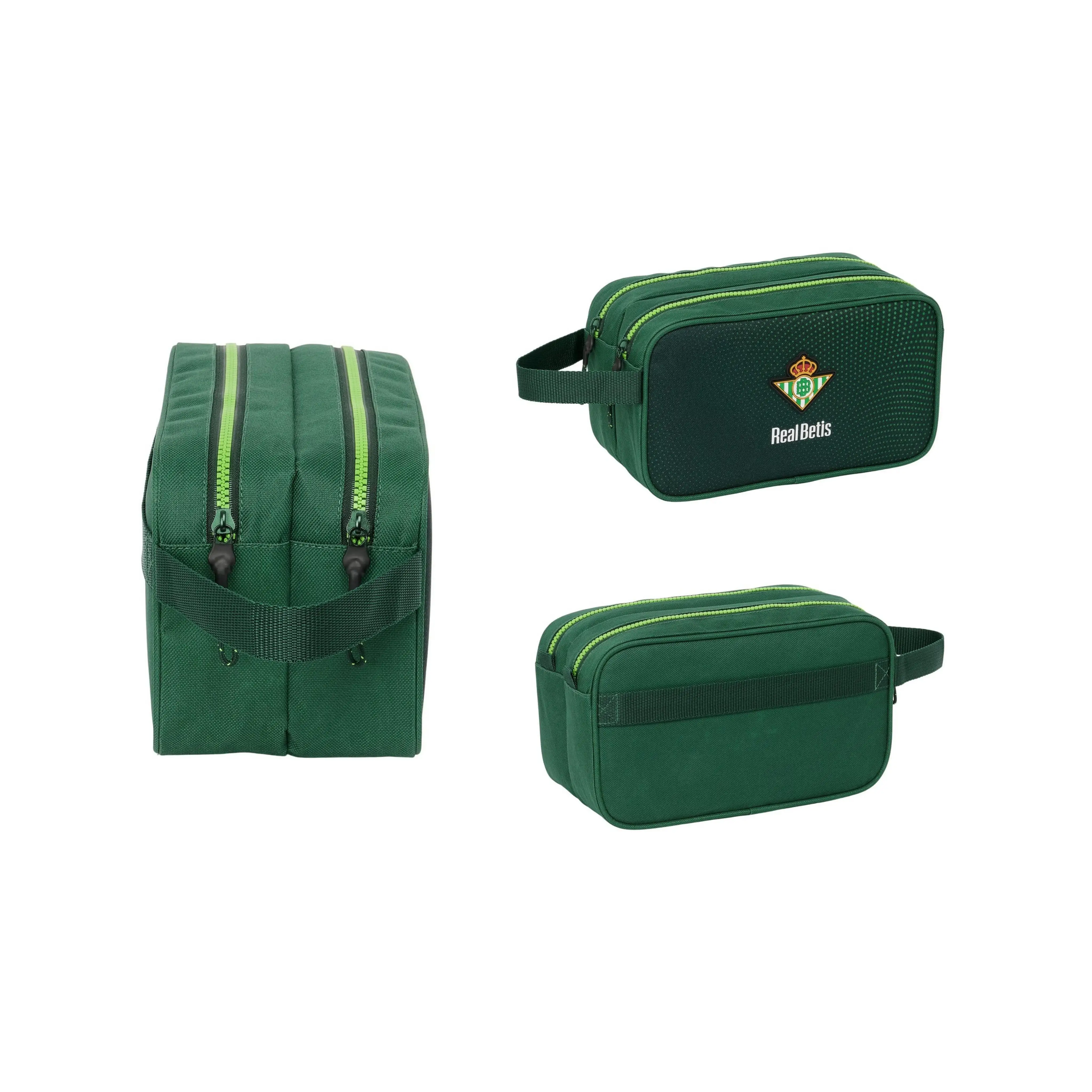 Neceser Viaje REAL BETIS BALOMPIÉ, 26 cm. Doble Adaptable Safta oficial calidad de confianza