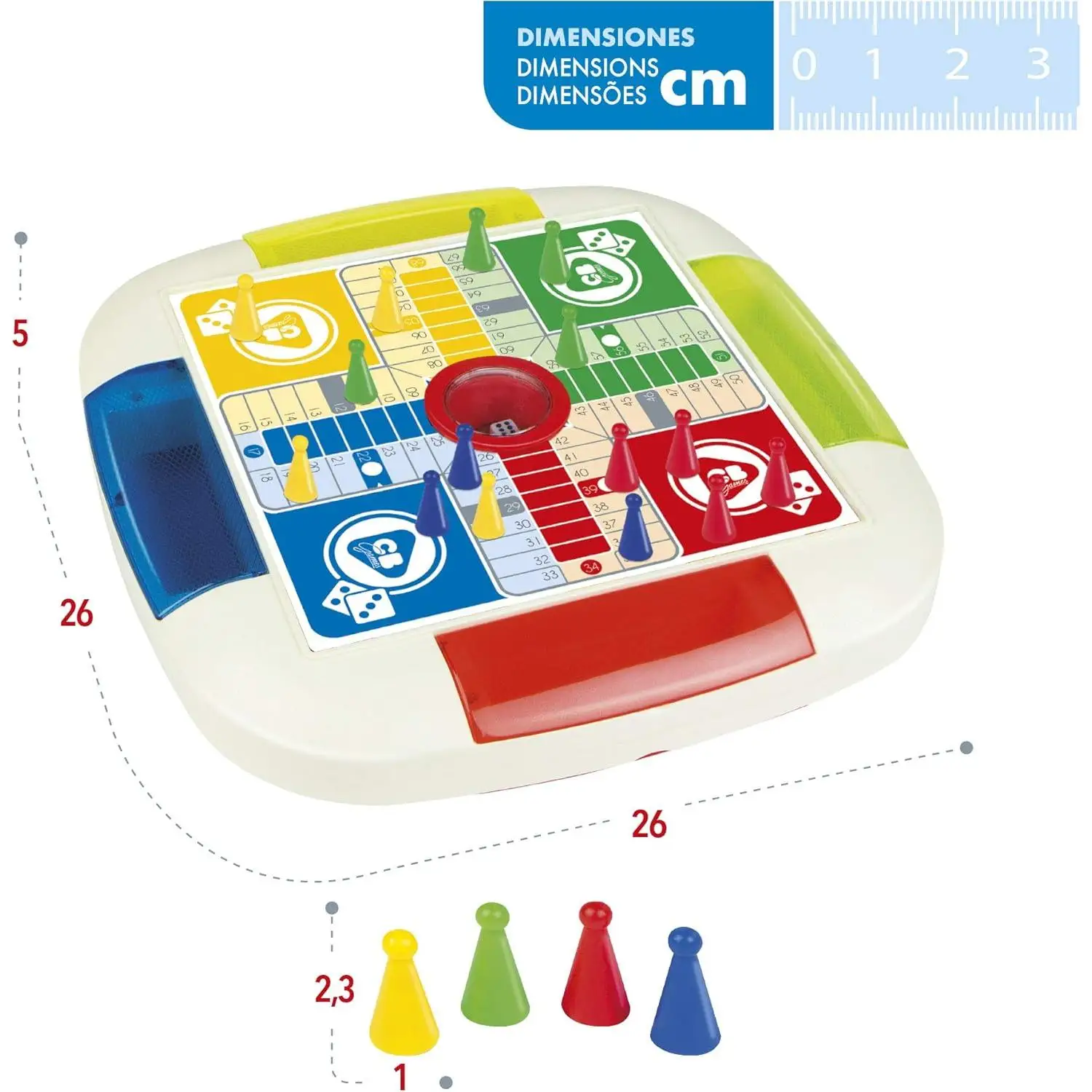 Juego de Mesa 2 en 1: Oca y Parchís, Tablero Reversible 🎲