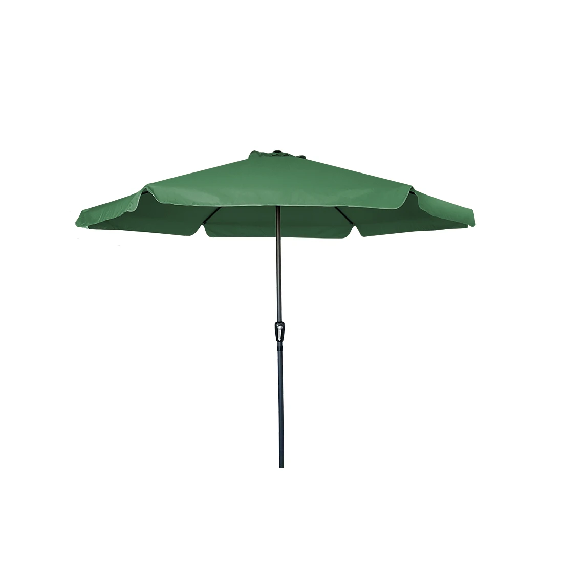 Sombrilla de Jardín con Faldón Protector y Forro Anti UV para Exterior. Parasol de Aluminio Estable con Manivela, Toldo Octogonal 3 M Ø para Terraza y Patio. (Verde)