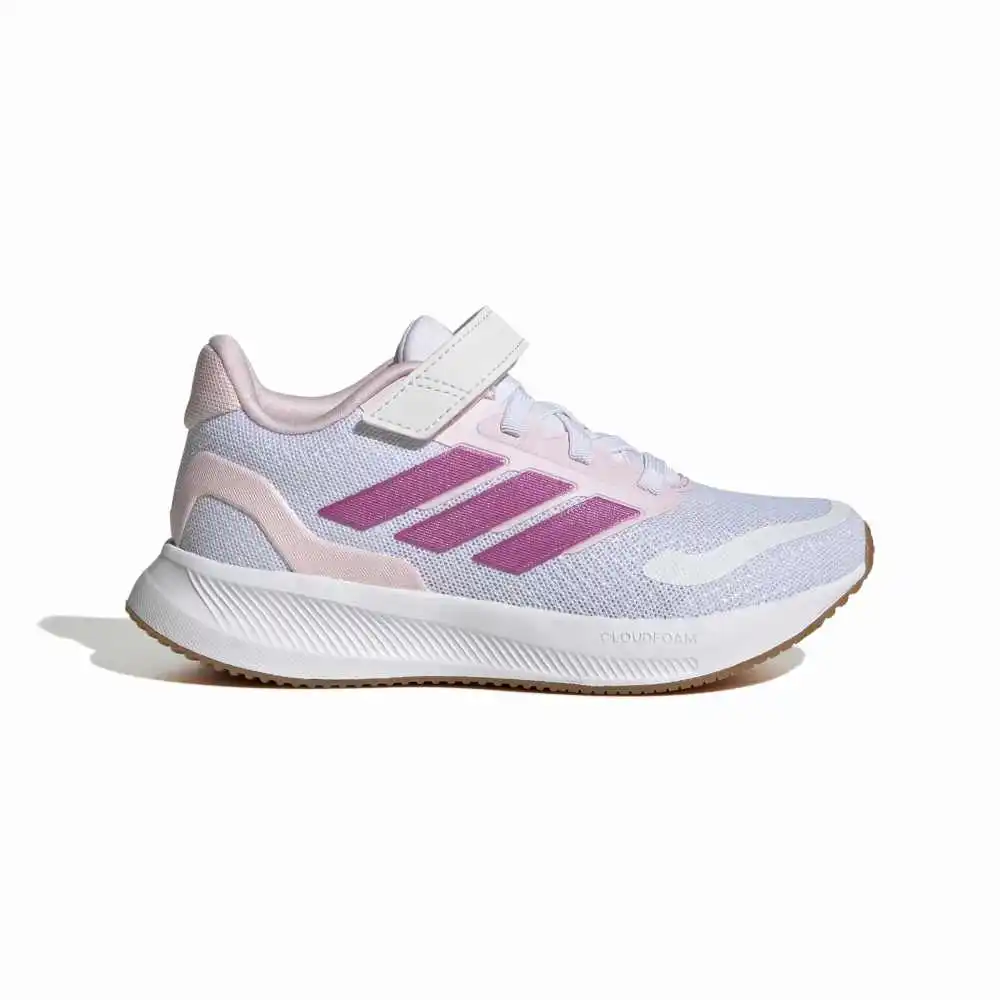Zapatilla Adidas Runfalcon 5 EL C Kids Blancas - Calzado de running para niña - JP9405