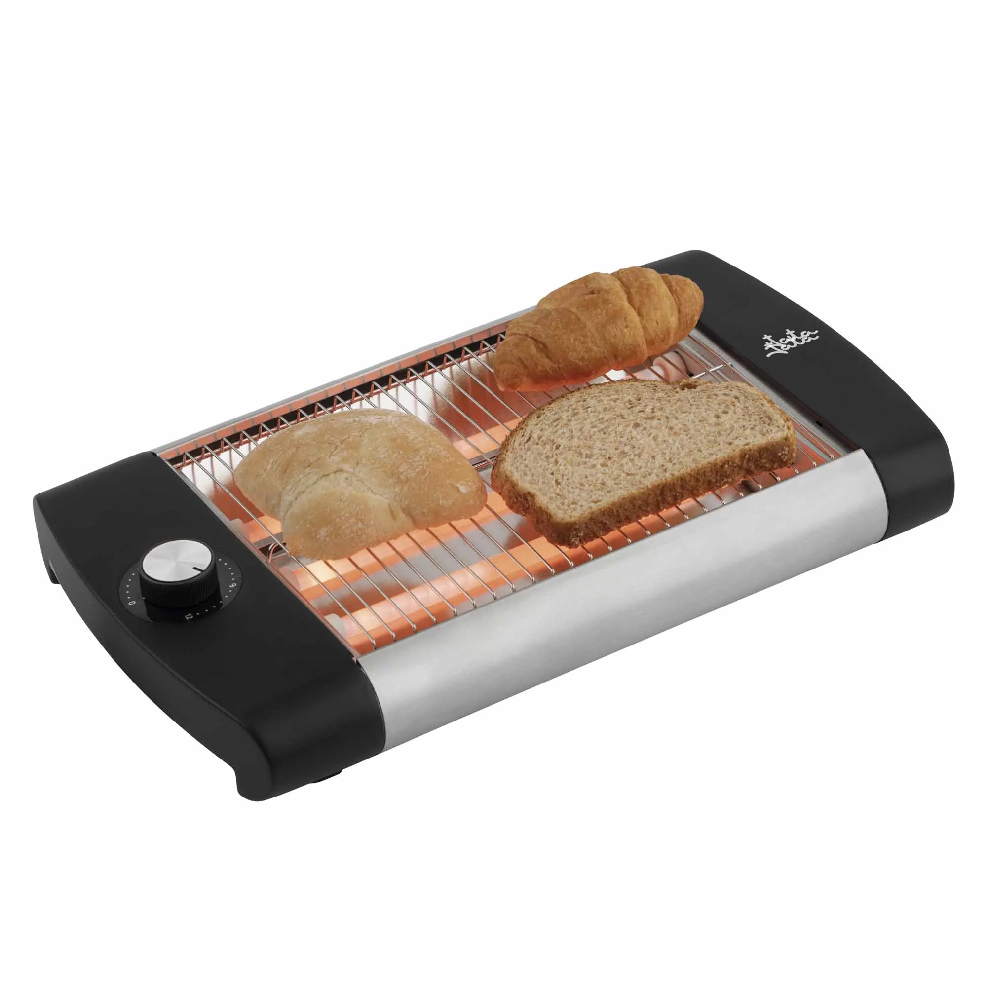 JATA JETT1588-Horizontal bread toaster with 3 quartz bars. 600 W. With timer. Large roasting surface (23x20 cm)