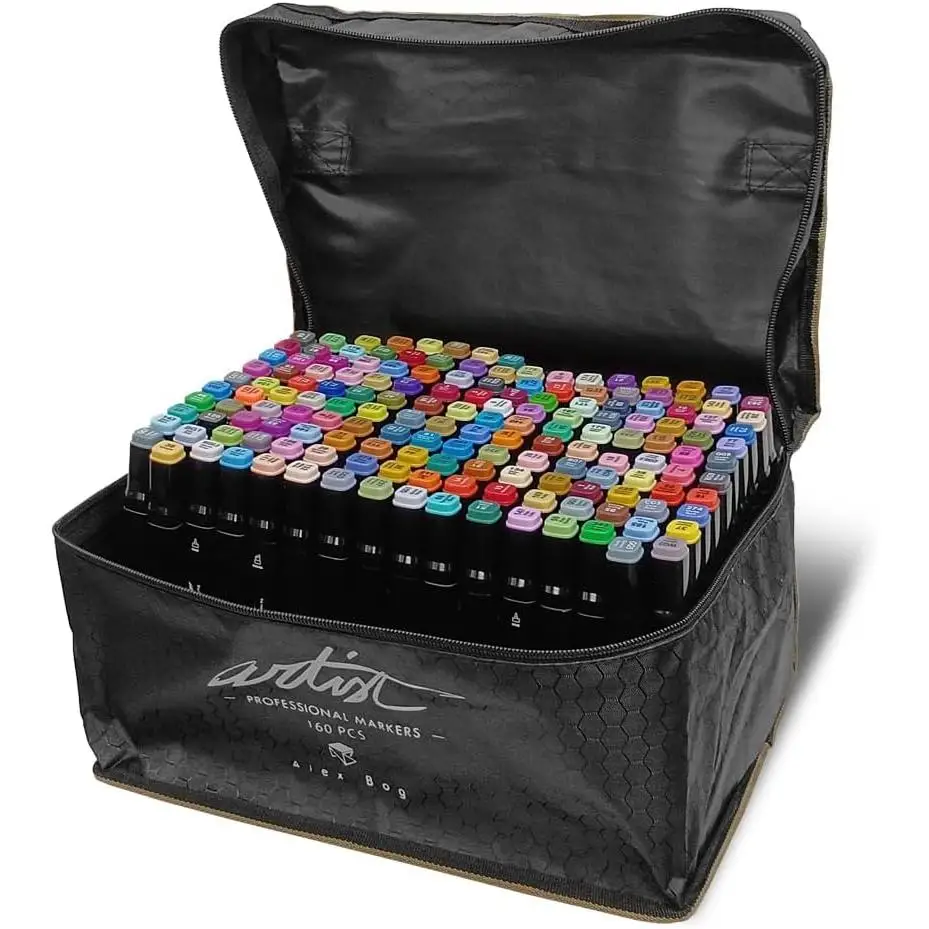 Alex Bog case briefcase 80 markers Luxury Canvas Artist range C/assorted