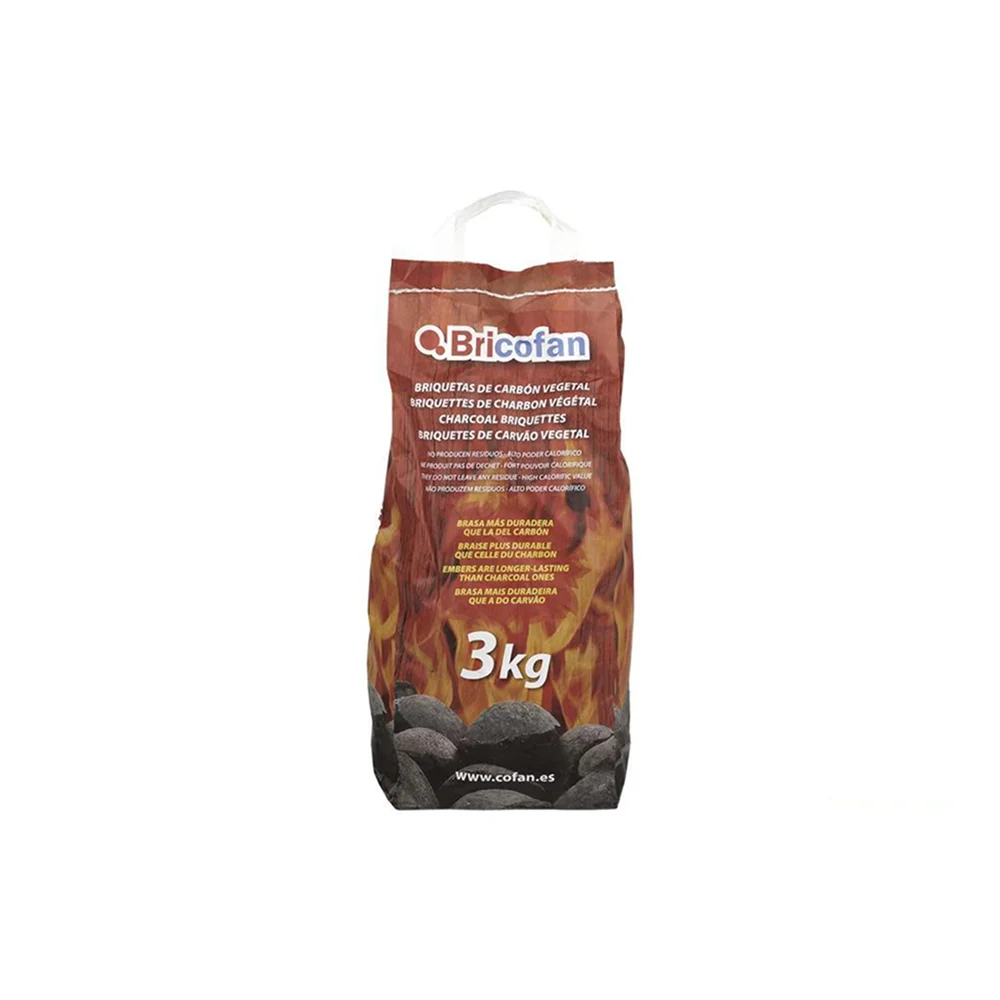 Briquetas de Carbón Vegetal 3kg | Larga Duración y Calor Constante