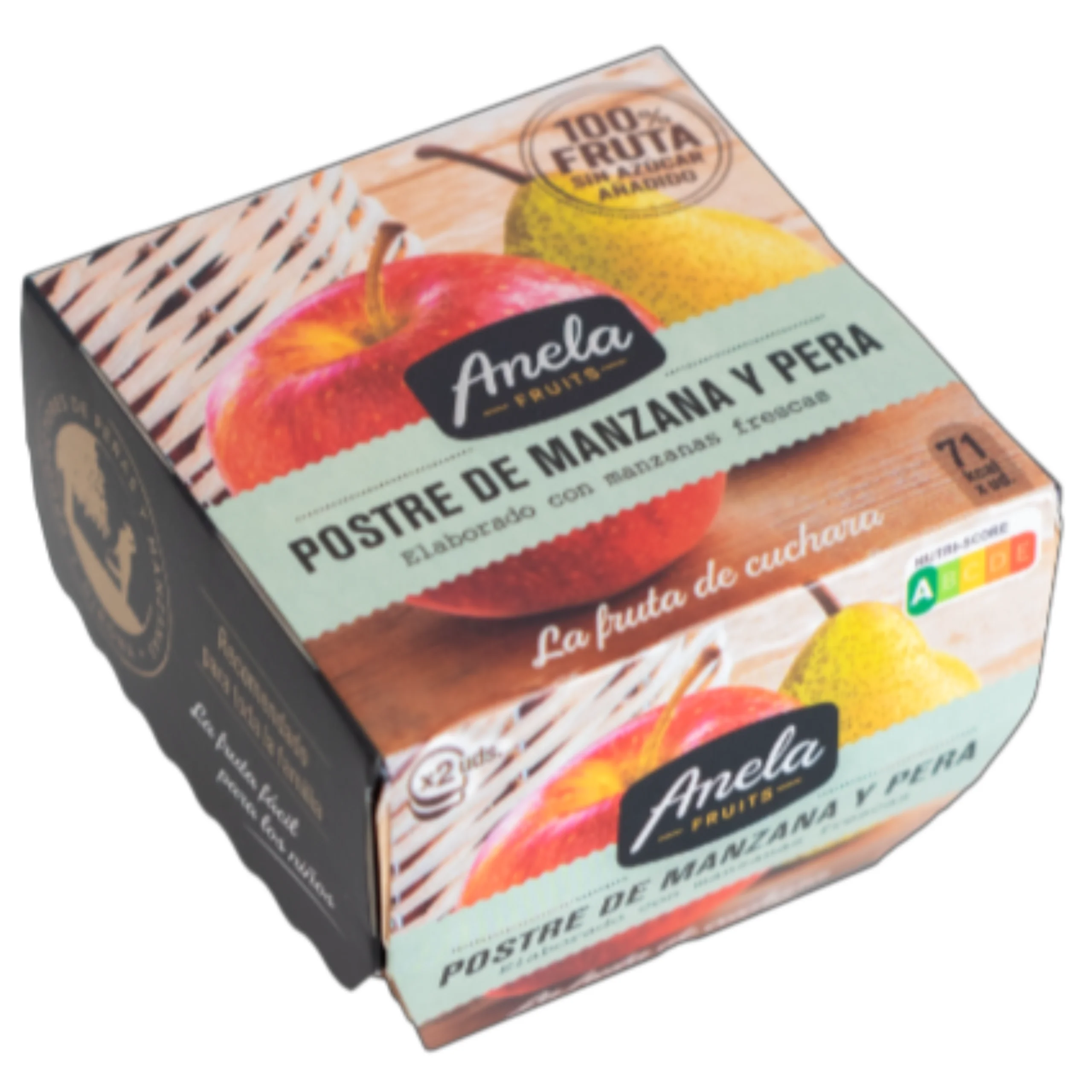 Anela Fruits dessert 2x100g apple, apple and peach, apple and pear, apple and banana-delicious dessert of assorted Fruits to enjoy at home