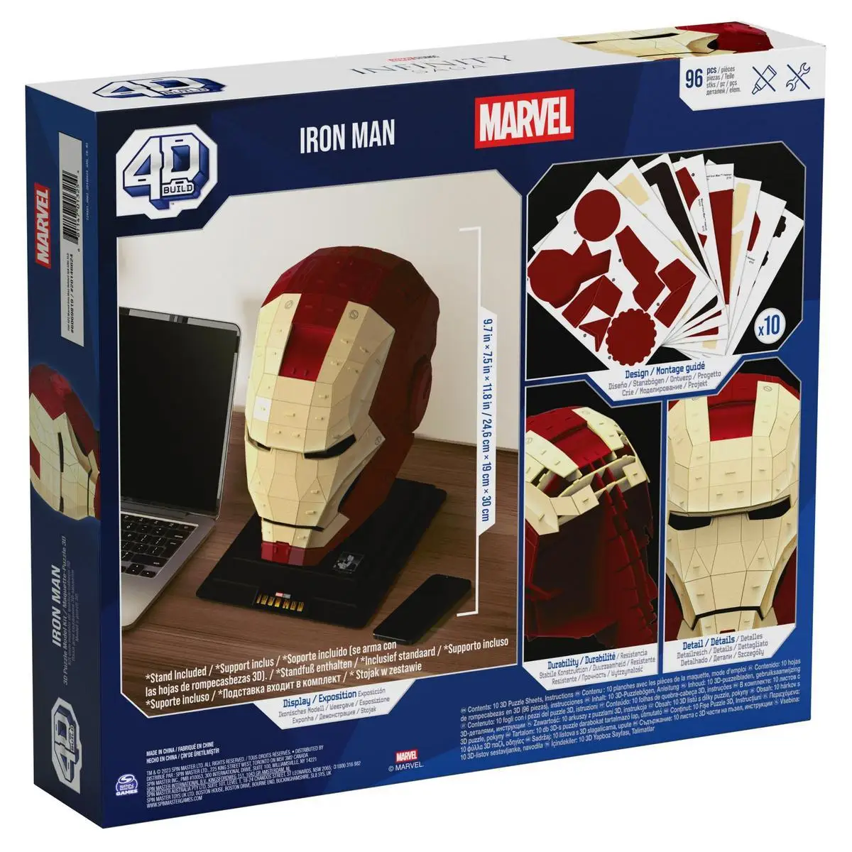 Spin master - 4d puzzles - iron man helmet - marvel 3d puzzle - iron man toy - 3d puzzles construction game - puzzles for adults and children - 6069819   - toys for children +12 years