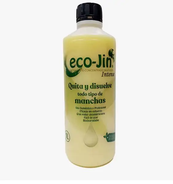 Original ECO JIN, 1L concentrate, only the product, does not include the sprayer. Perfect cleaning without ECO-JIN limits. Ecological, sanitizing, bactericidal, disinfectant and remove lime. Tensoactive components. Exclusive and powerful stain remover.