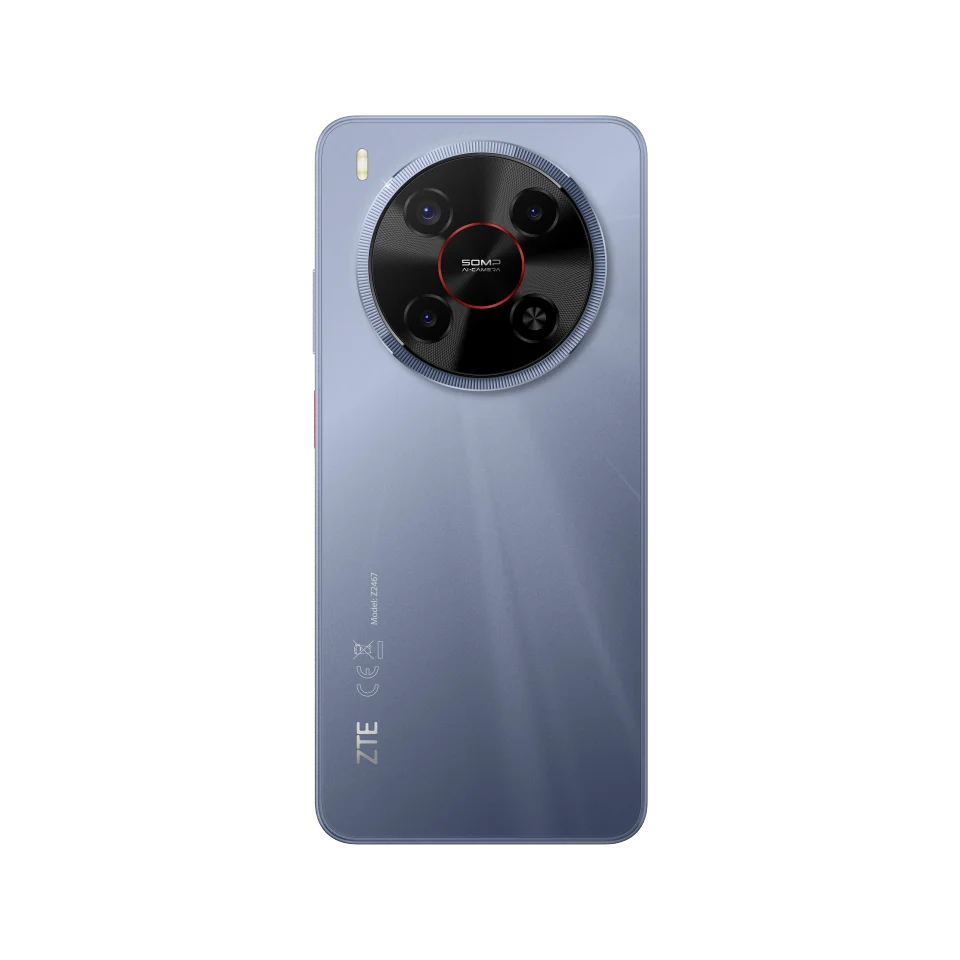 ZTE Blade V70 Max, 5G smartphone with 128GB expandable storage, 5200mAh battery with 18W fast charging, 50MP AI camera, 6.9" HD+ display at 120Hz, NFC, dual SIM, Android 15, includes protective case and screen protector. #1