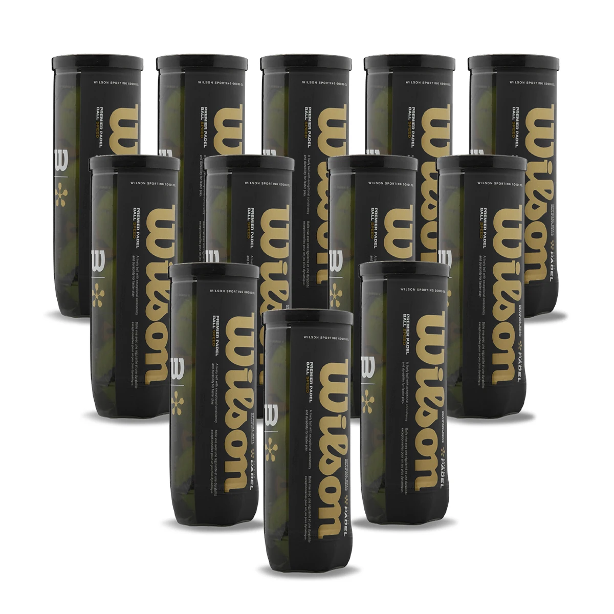 Imagen 7: WILSON Pelotas Premier Speed - Formatos AHORRO: 3 Botes, 6 Botes, 12 Botes, Cajón de 24 Botes de 3 Pelotas de Pádel Presurizadas - Pelota OFICIAL Premier Padel - Máxima Durabilidad - Pelota de Padel - Premier Pádel Oficial