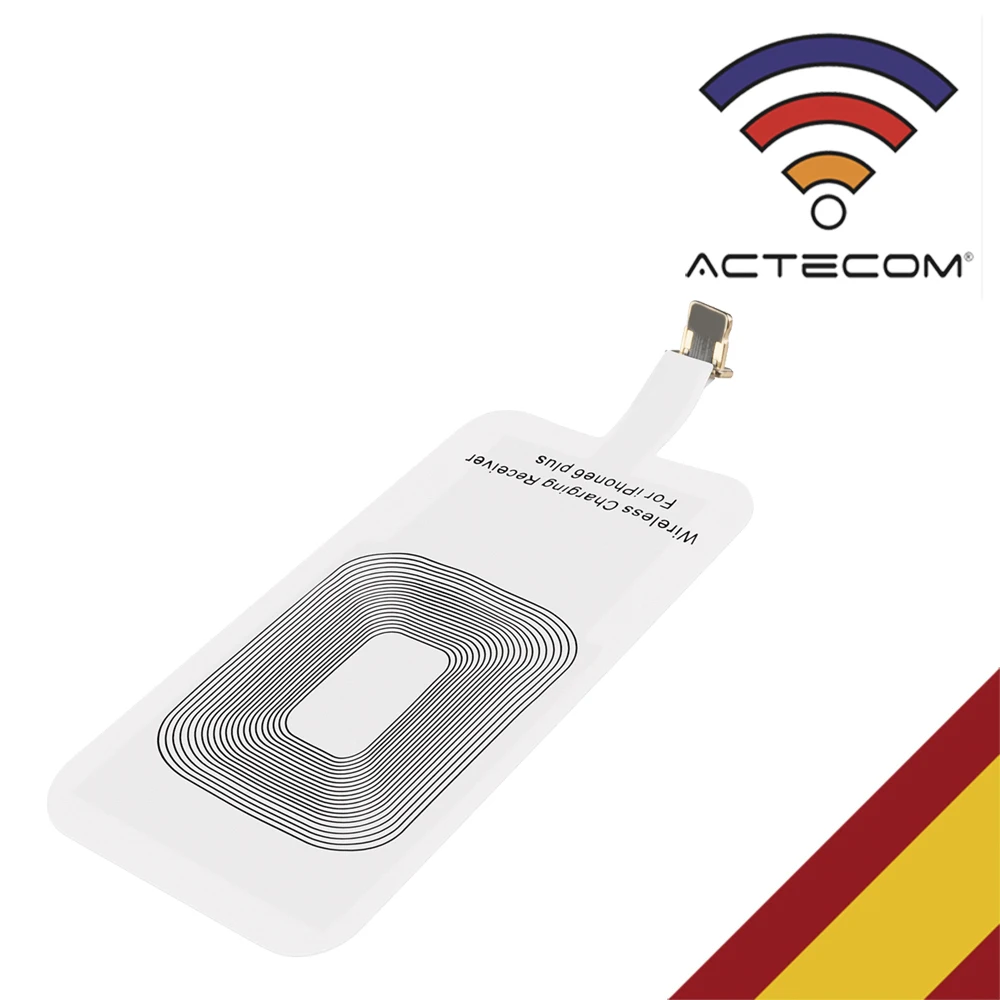 Actecom Wireless Charging receiver Ultra-Thin & Smart Microchip for Qi Wireless Charging Pads - compatible with iPhone 7/7 Plus, iPhone 6S / 6/6 Plus, iPhone 5 / 5s / 5C iOS receiver