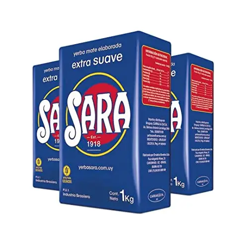 Sara Azul Pack de 3 Kilos de Yerba Mate Suave - Qumir