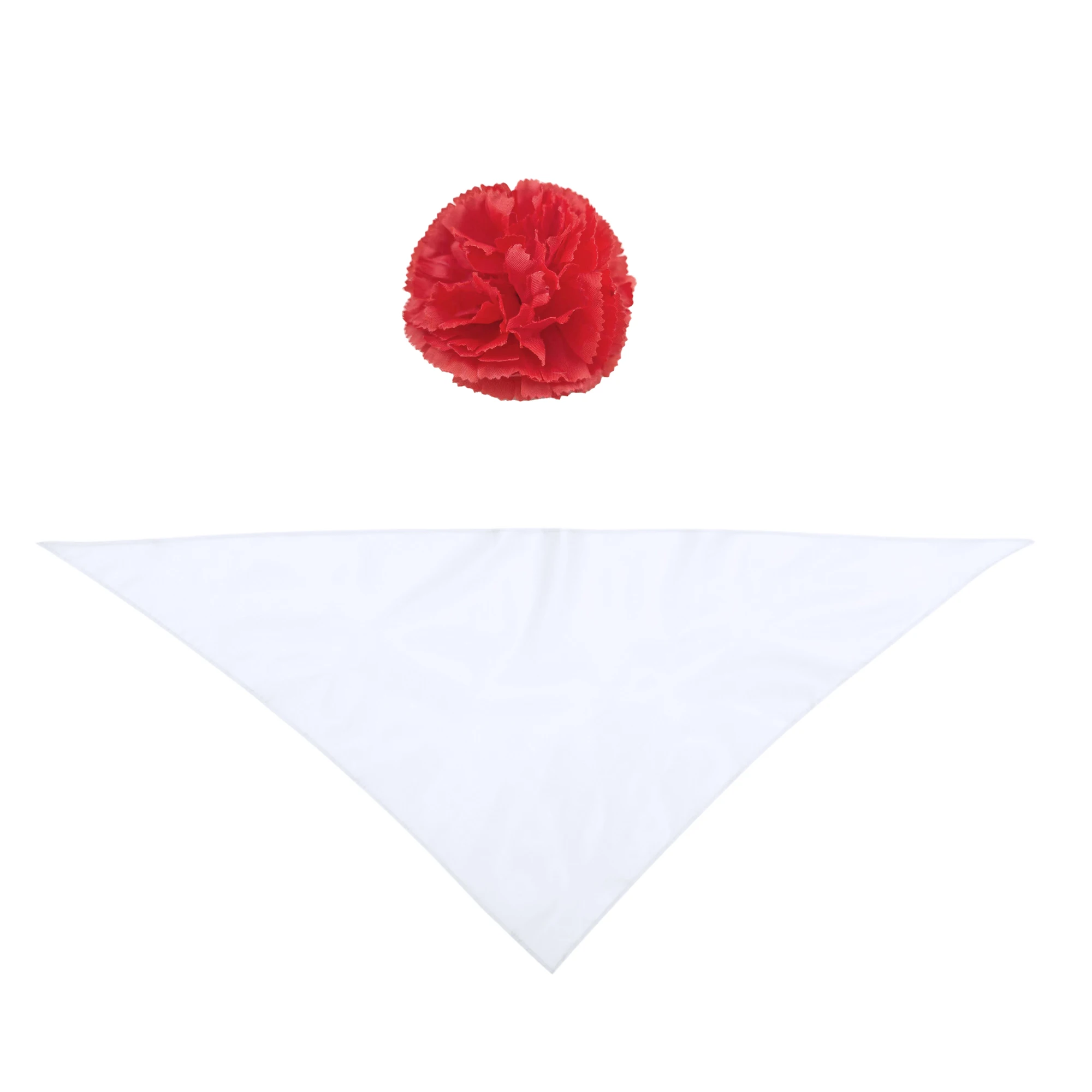 Carnavalife Pack 2 Flor Flamenca + Pañuelo Clavel Chulapa Accesorios Flamenca Niña Flores Para el Pelo Mujer Feria de Abril Flamenco Sevillana Chulapa Baile