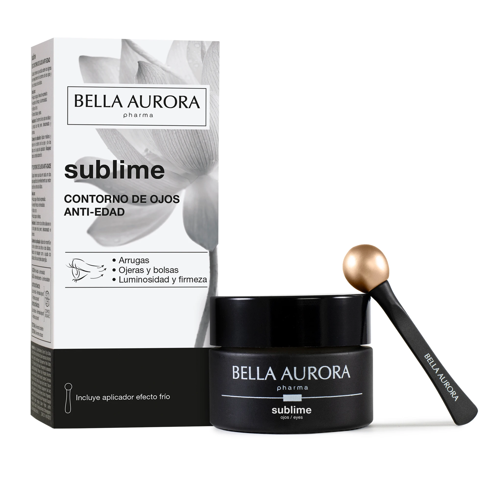 BELLA AURORA - Sublime Contorno de Ojos 15 ml, Anti-Edad, Piel Sensible, Anti-Arrugas, Microbiome Repair Complex y Activador de Ácido Hialurónico