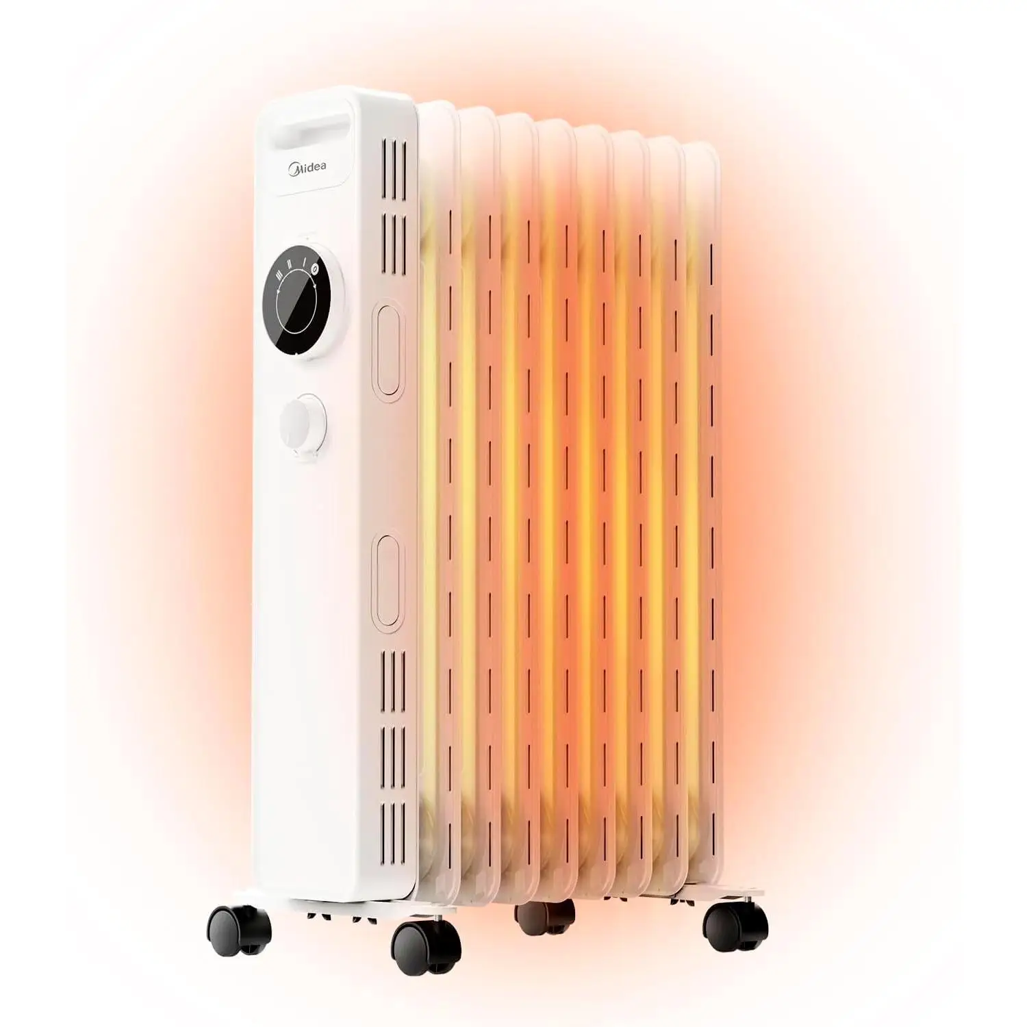 MIDEA Radiador Electrico Bajo consumo 2000W – Estufa aceite calefactor eléctrico bajo consumo de 9