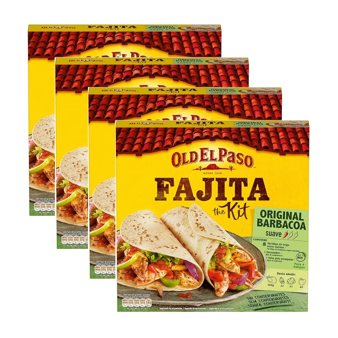 Old the step-Kit for Fajitas, 500g x 8 Tortillas x 4 pieces