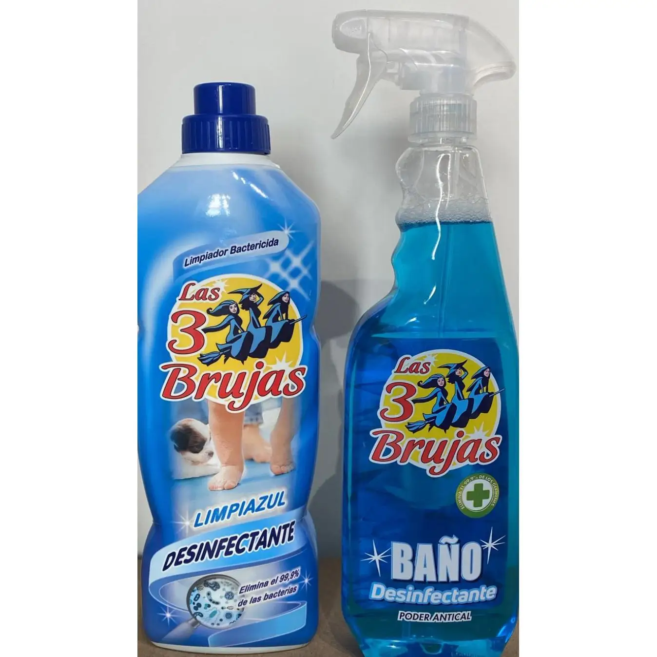 Las 3 brujas - Fregasuelo desinfectante 1litro + Baño desinfectante 750 ml