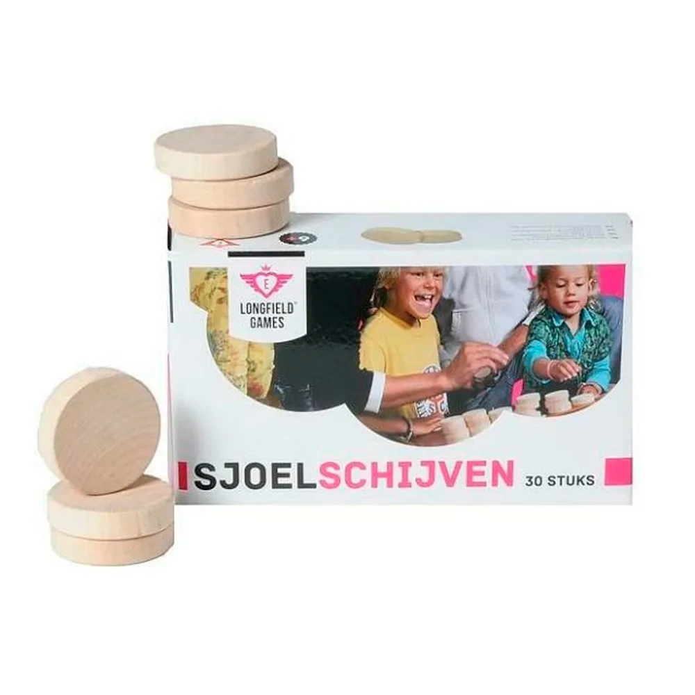 Cannon - Set 30 Fichas Color Madera de billar Holandés o Sjoelbak Juego para niños y adultos, diversión en familia. Cannon