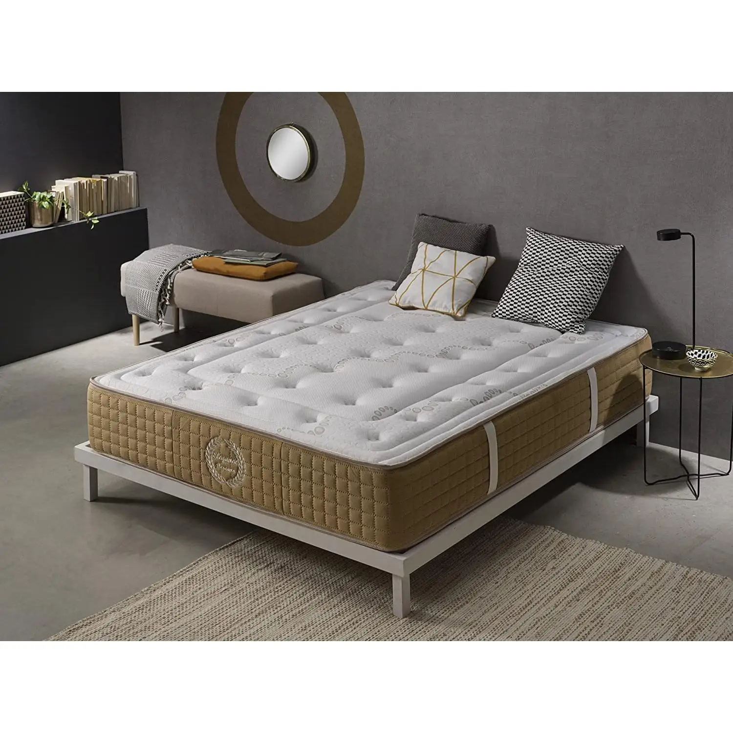 Colchón Viscoelástico CASUAL BLISS - Altas Prestaciones - Tejido Terapia Carbono-Soft - Descanso Saludable - 11 Zonas de Descanso - Certificado de Calidad - de 15 a 30 cm Grosor - Made in Spain