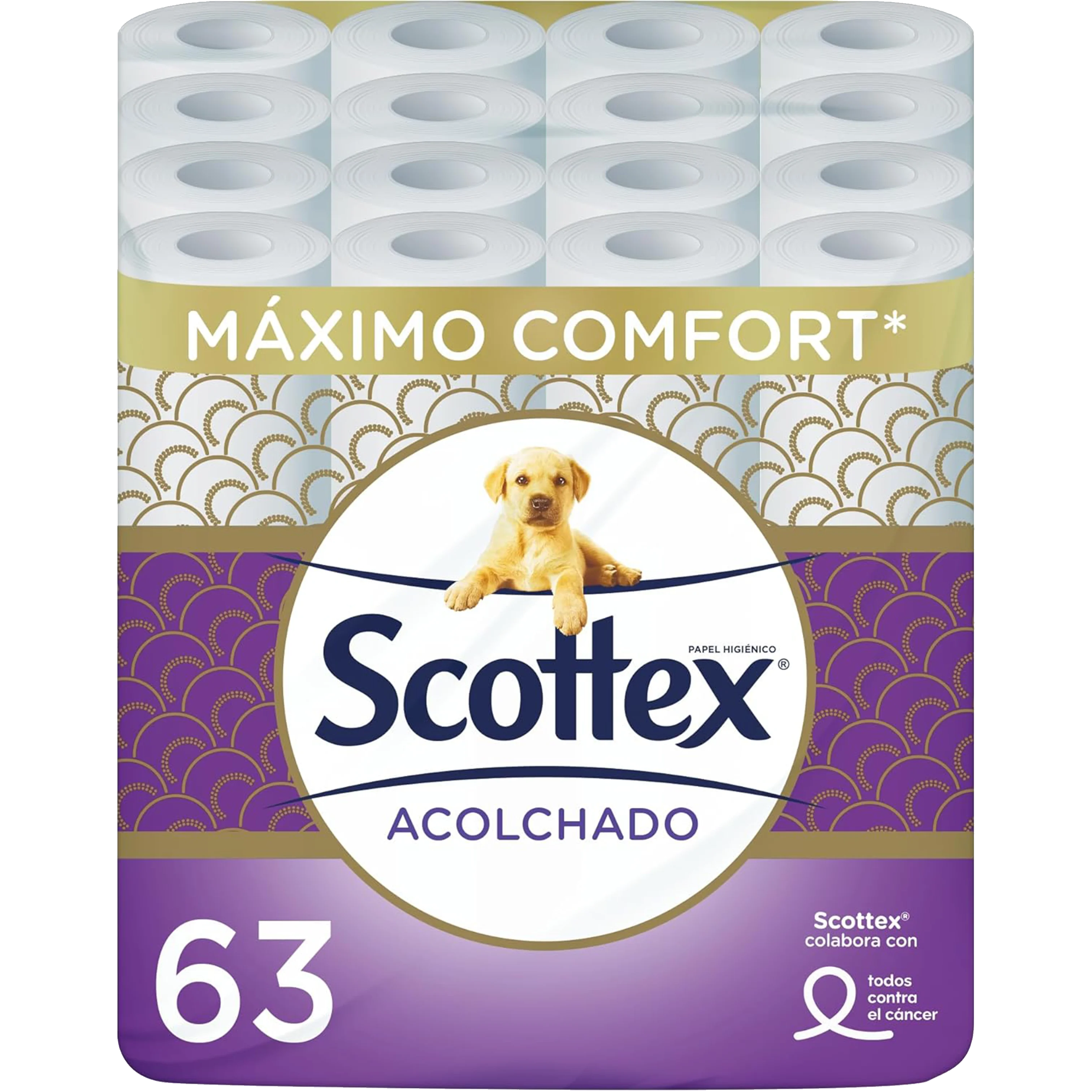Scottex Acolchado Papel Higiénico | Rollos con 3 capas de Comfort y Suavidad