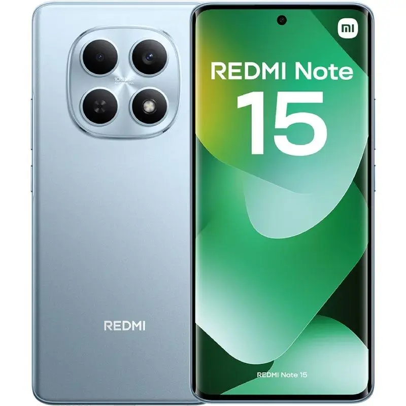 Xiaomi Redmi Note 15 4G Smartphone Pantalla AMOLED FHD+ 6.77" Tasa refresco 120 Hz Cámara trasera 108MP Cámara frontal 20MP Procesador MediaTek Helio G100-Ultra Batería 6000 mAh Carta turbo 33W