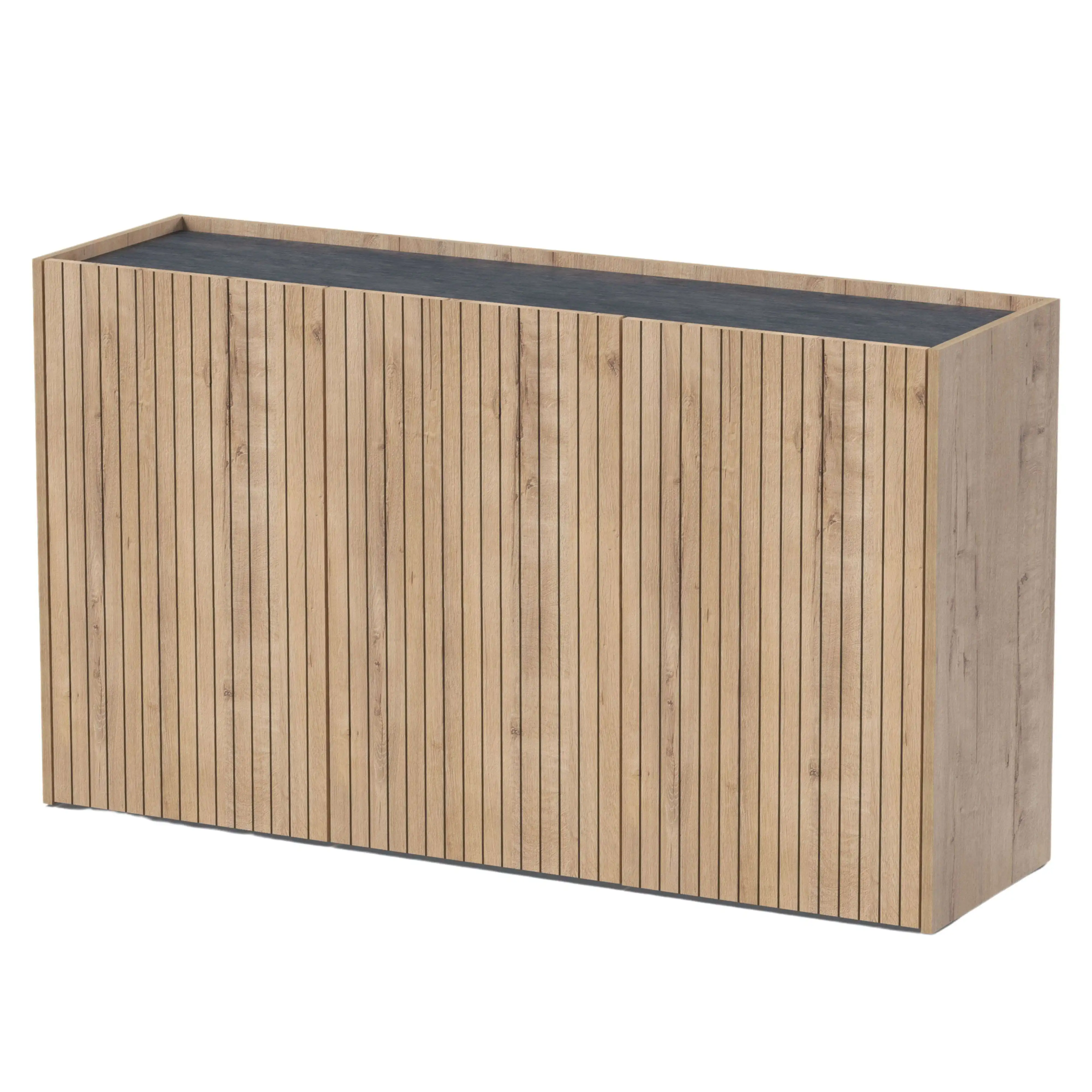 Miroytengo Aparador Salón Irati Estilo Moderno Color Roble Gold y Mármol 140 cm