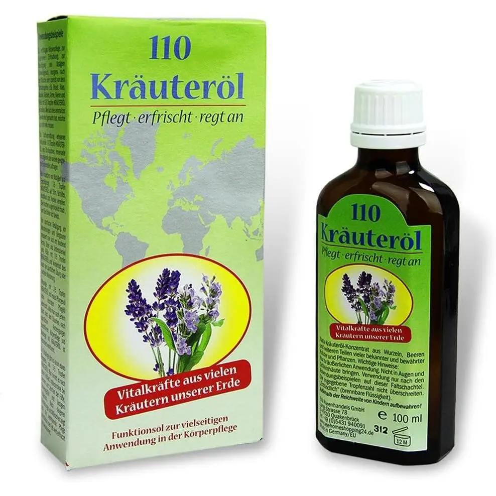 Krauterol - Aceite de hierbas 110 hierbas cuidado personal (1 botella)