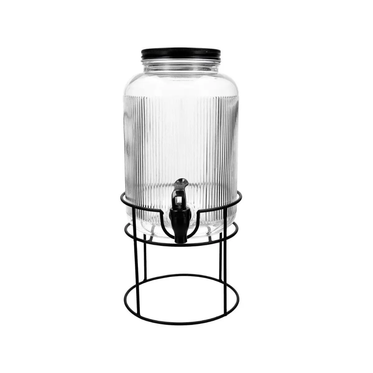 Dispensador de bebidas Maison Quid con estructura 4L vidrio negro