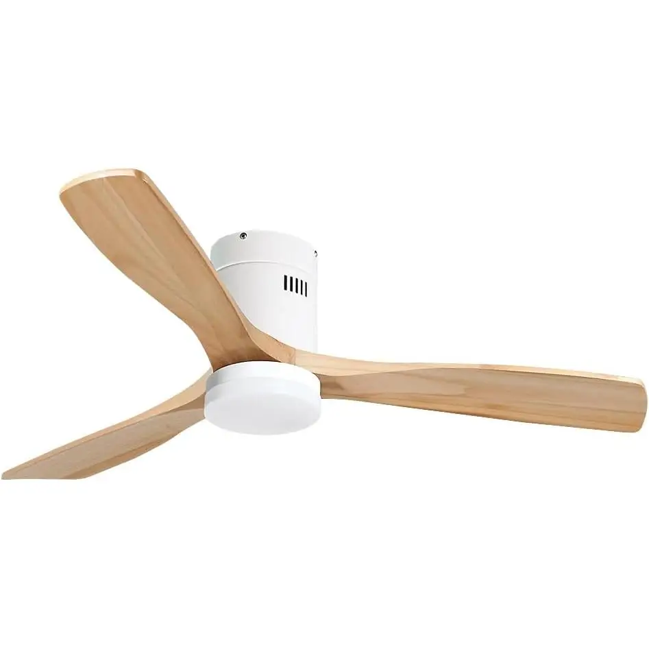 LEDME Led ceiling fan Energy 58W White with remote control DC Motor 40W + Led light 18W 6 speed Summer Winter function timer