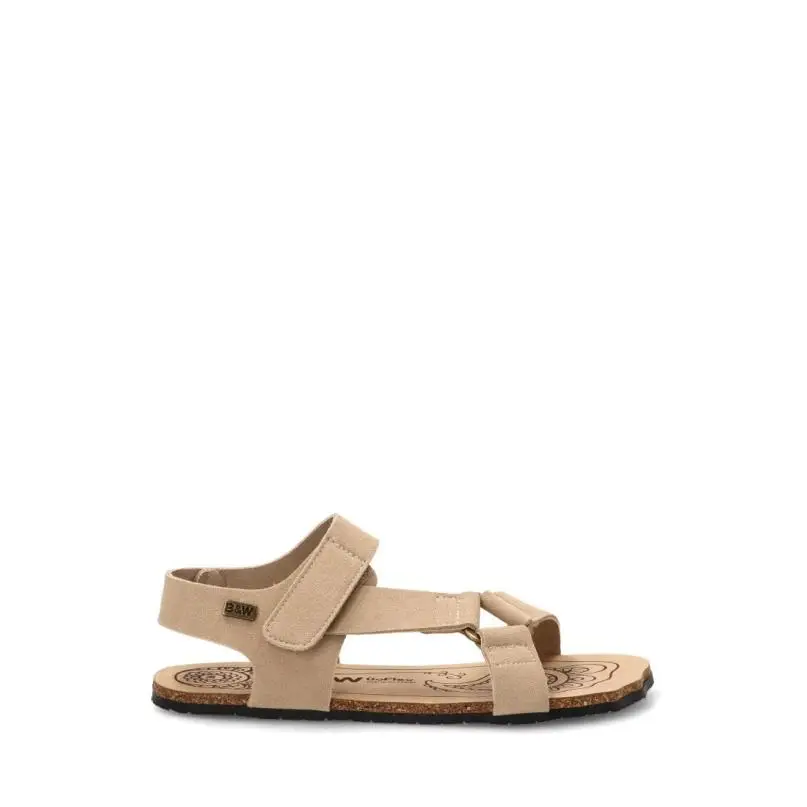 Sandalia Respetuoso/barefoot Break And Walk - Mujer - Suela Plana - Modelo Bwsh414001 - Color Taupe