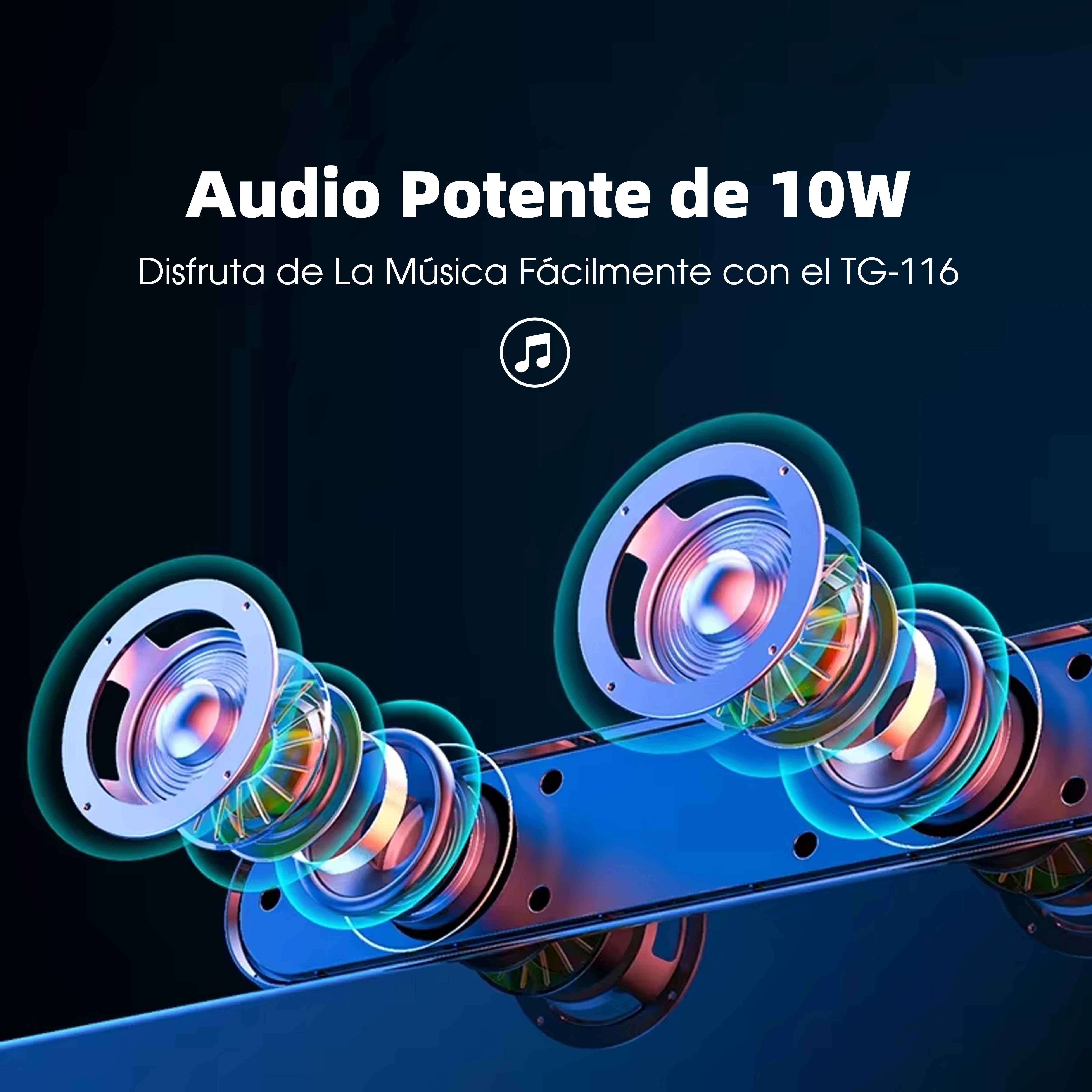 Altoparlante Bluetooth BSL-S21 Con Luci, 20W, Microfono Incluso, Batteria 2400 MAh, Radio FM E Lettore USB-C