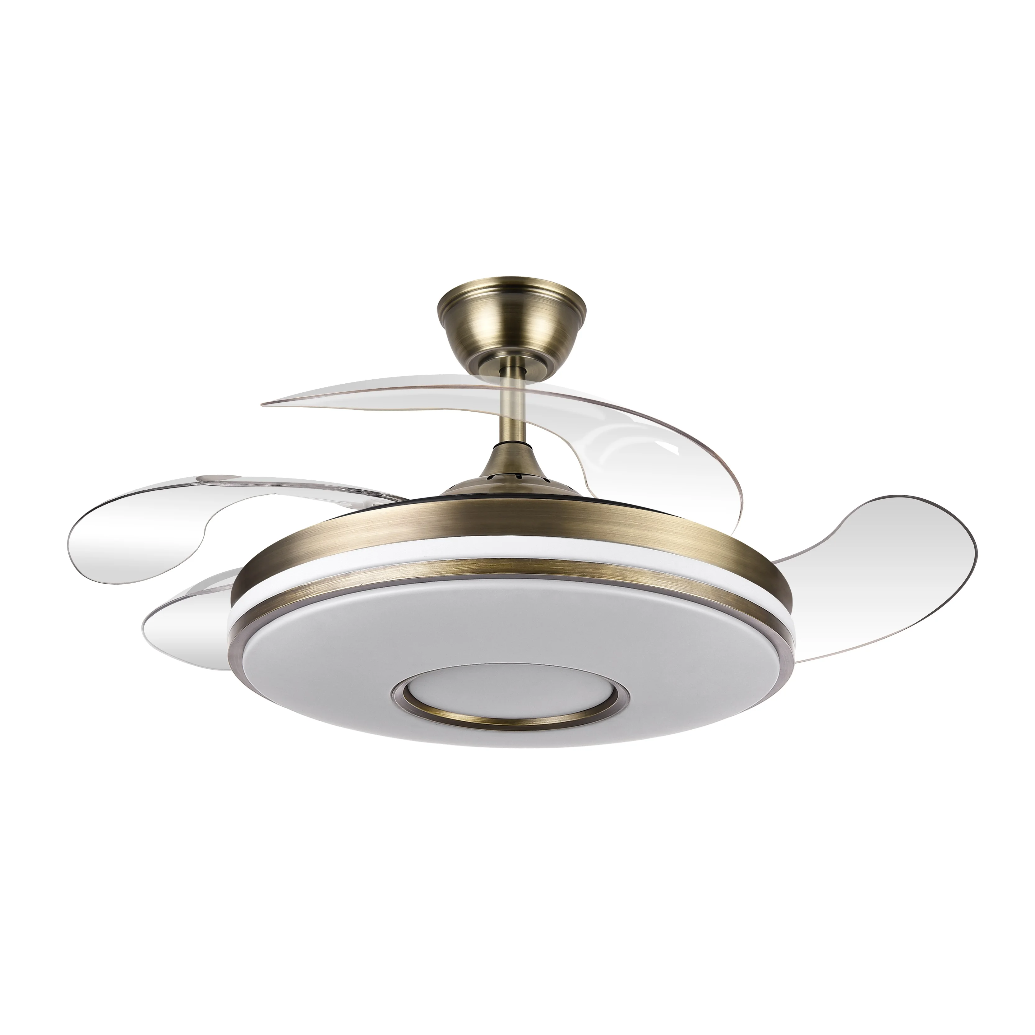 Dani leather retractable ceiling fan with 3 blades ø108cm - fabrilamp