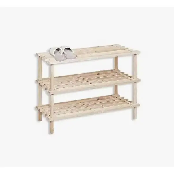 Zapatero de Madera Natural. Estantería Disponible en 2 tamaños, Zapatero de Pie, Estante de Almacenamiento para Zapatos, Organizador para el Hogar, Accesorios