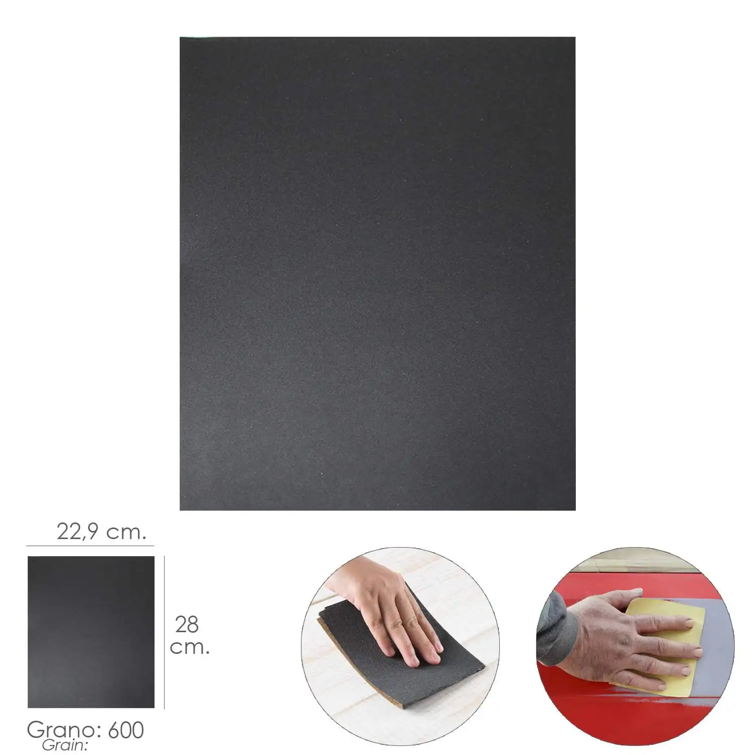 SANCO STORE - SIN MARCA,SANCO STORE - MAURER Lija Agua Grano 600 1 Pliego 28x22,9 cm.