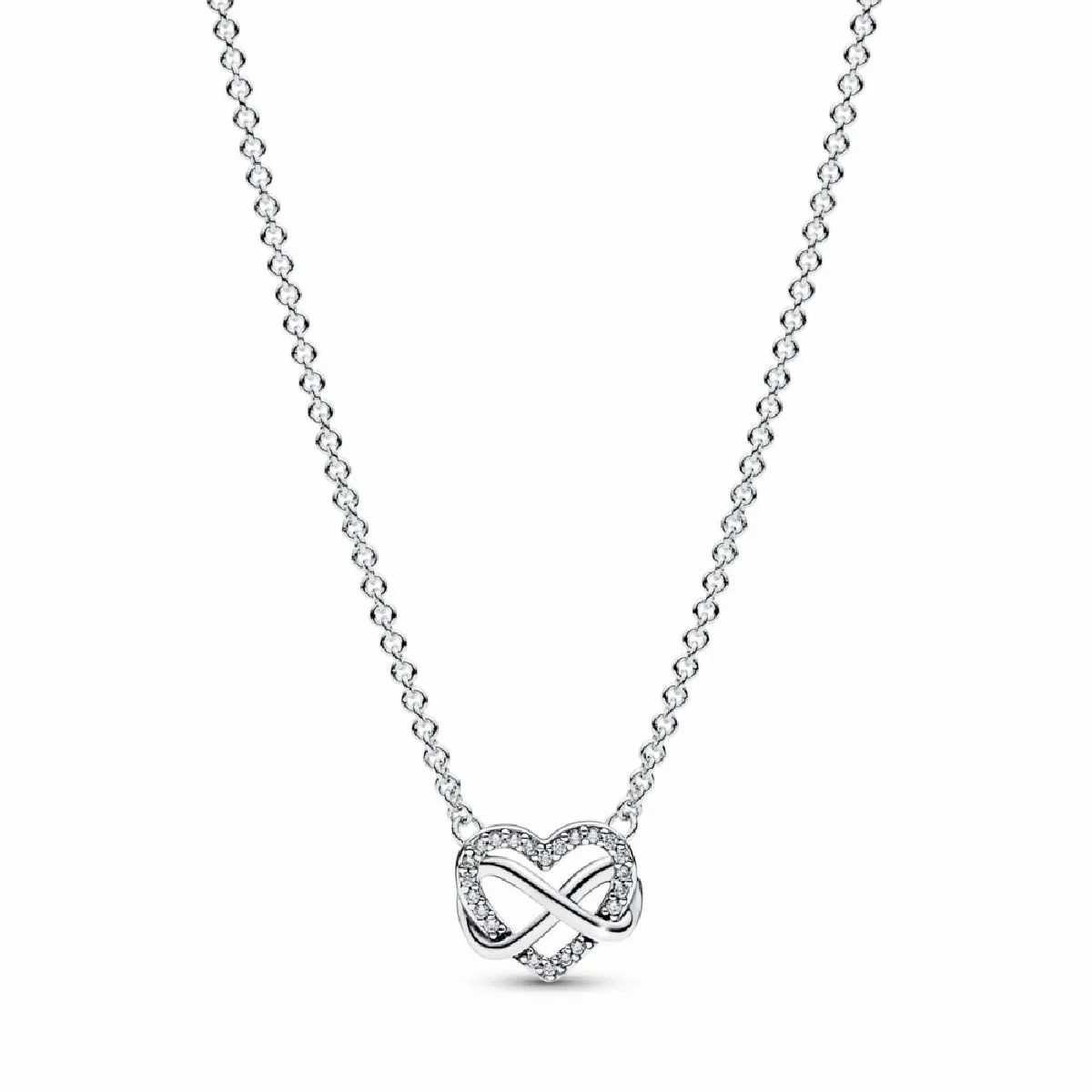 Gargantilla Pandora Corazón Infinito entrelazado Brillante