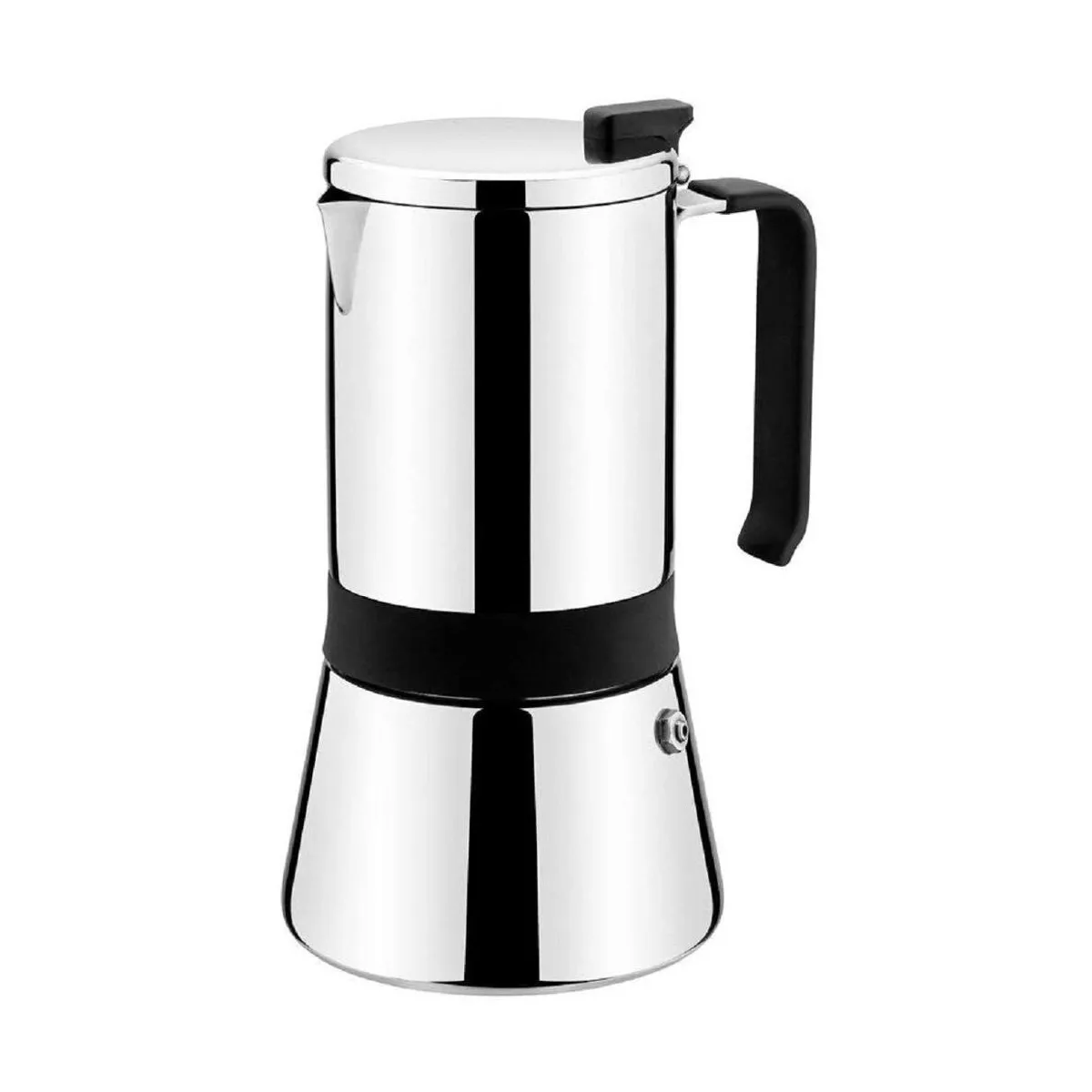 Monix Aroma-Italian 18/10 stainless steel coffee maker. Capacity 4 to 10 cups. For gas cookers induction glass ceramic