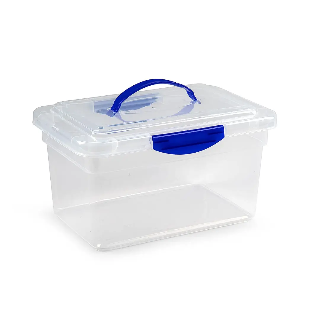 Plastic Forte Caja de Almacenaje 9 Litros Transparente Caja de ordenación de plástico, Contenedor de almacenamiento